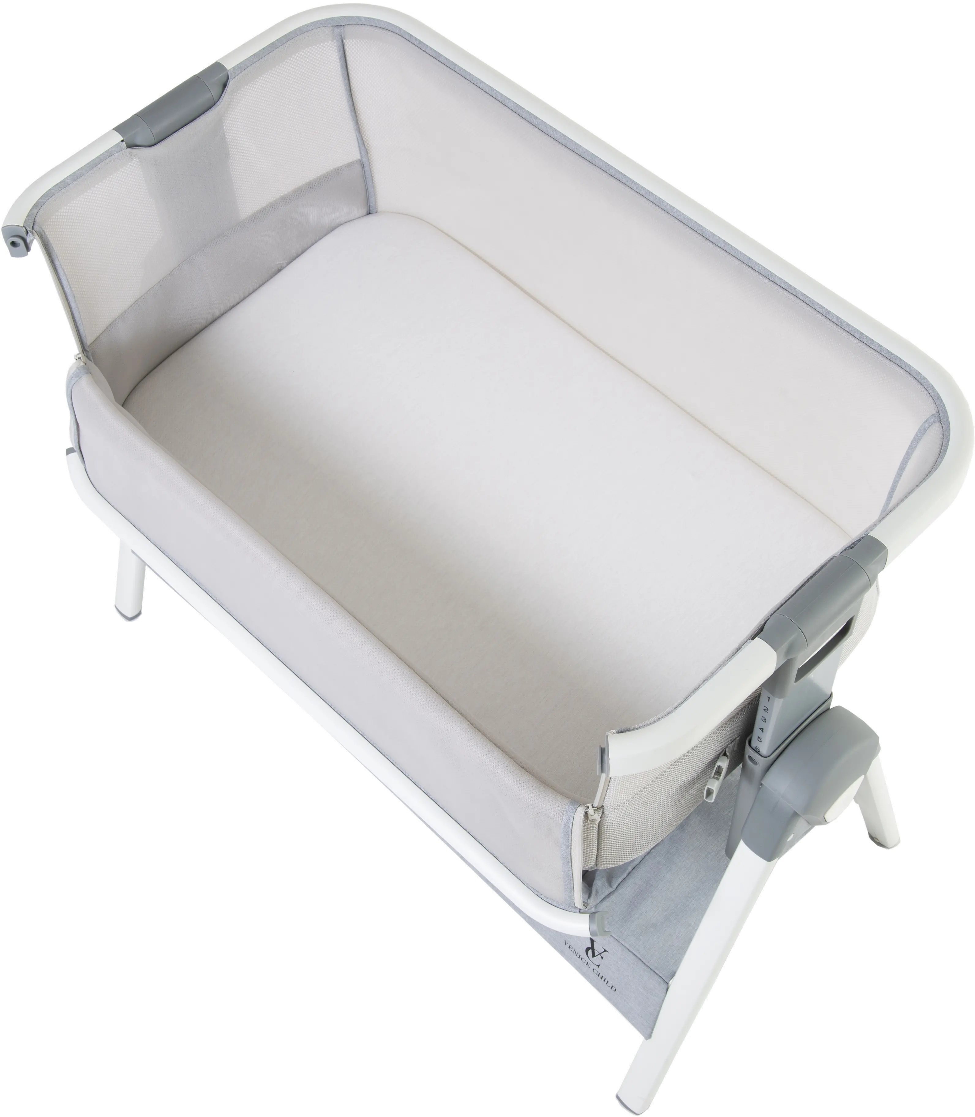 VCHD-CD02-01 Venice Child California Dreaming Gray Bedside Bassinet-7