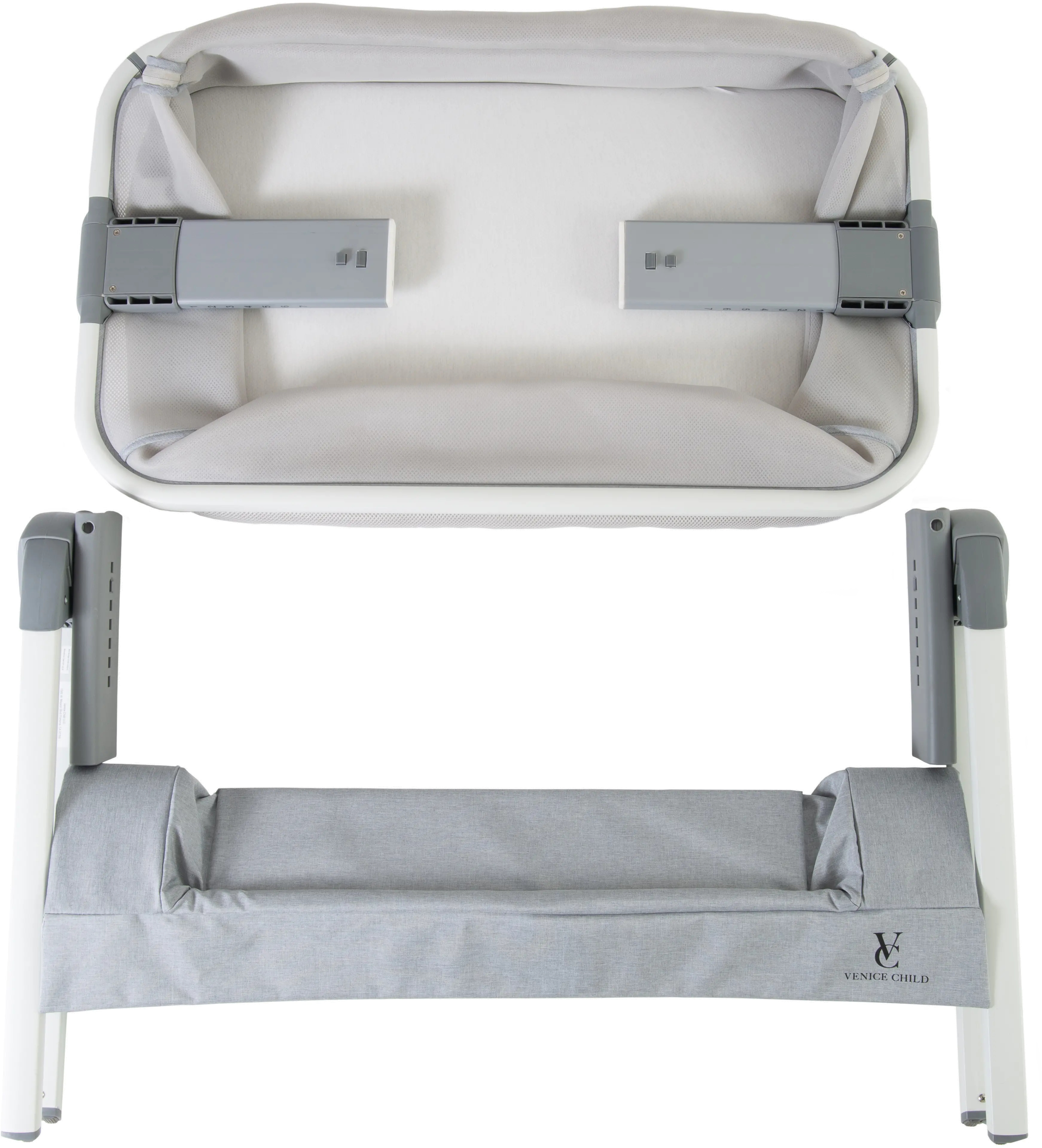 VCHD-CD02-01 Venice Child California Dreaming Gray Bedside Bassinet-8