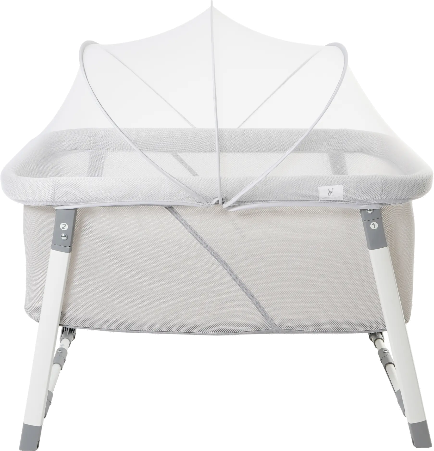 VCHD-MD02-01 Venice Child Malibu Dreams Gray Rocking Mini Bassinet-1