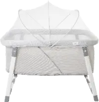 VCHD-MD02-01 Venice Child Malibu Dreams Gray Rocking Mini Bassinet