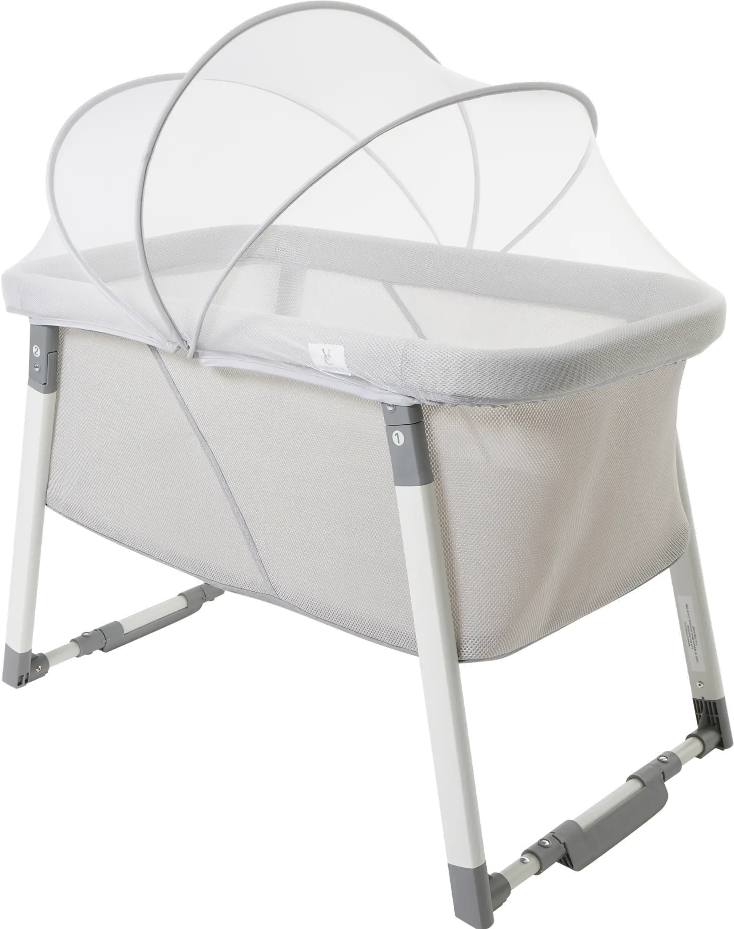VCHD-MD02-01 Venice Child Malibu Dreams Gray Rocking Mini Bassinet-3