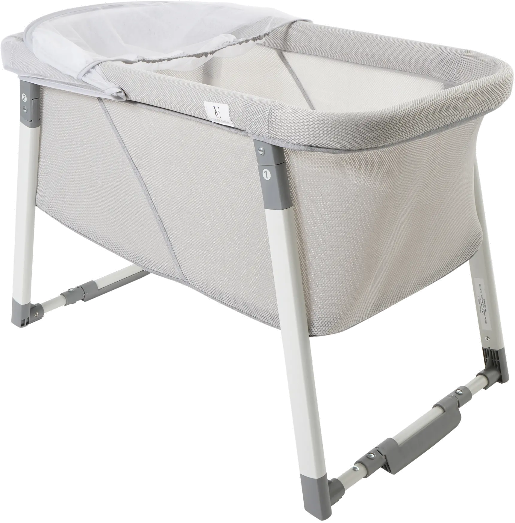 VCHD-MD02-01 Venice Child Malibu Dreams Gray Rocking Mini Bassinet-4