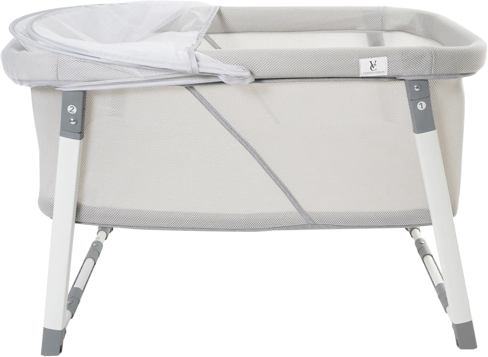VCHD-MD02-01 Venice Child Malibu Dreams Gray Rocking Mini Bassinet-5