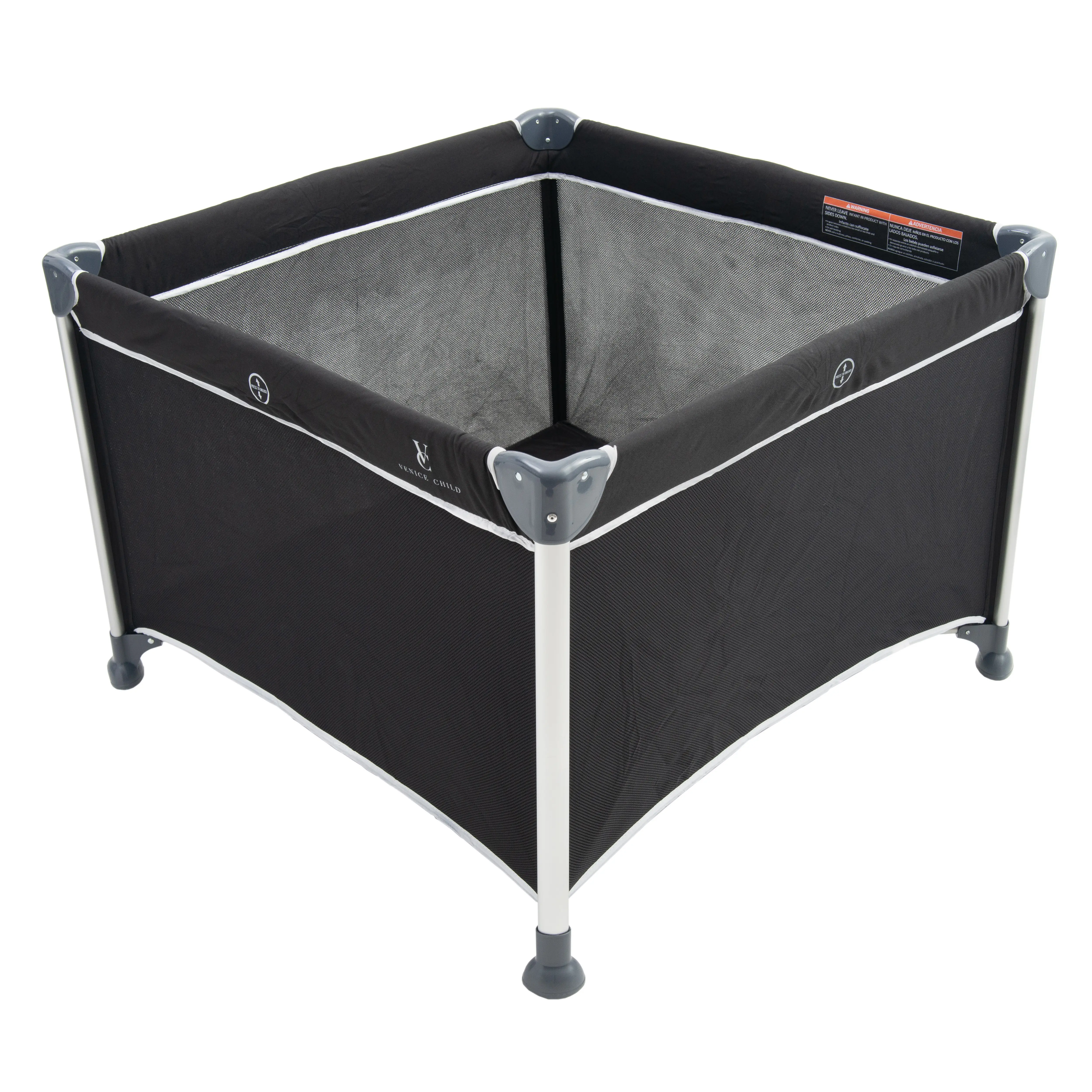 VCHD-DD03-01 Venice Child DayDreamer Black Portable Playard-3