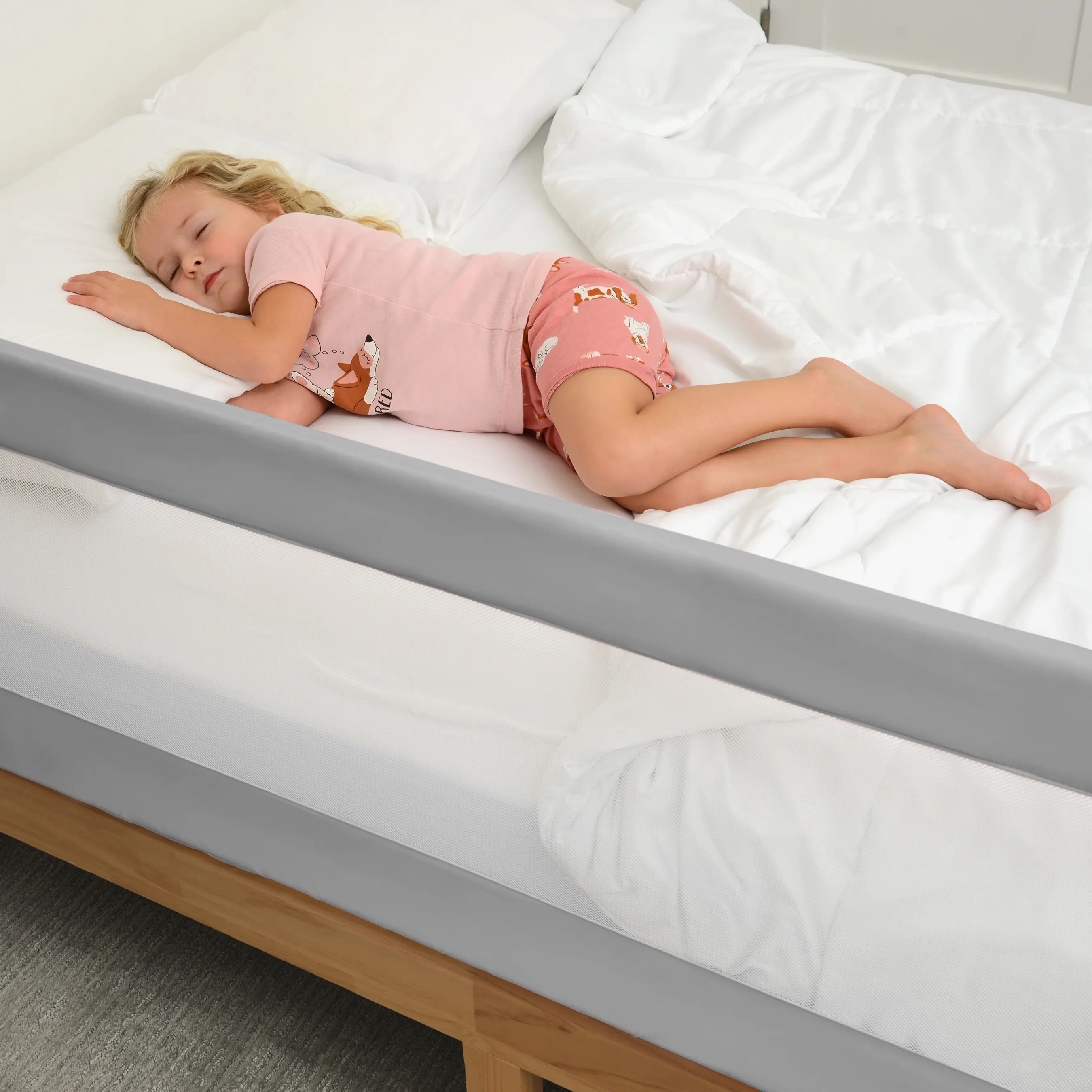 VCHD-DC02-04 Venice Child DreamCatcher Gray Toddler Bed Guard Rail-2