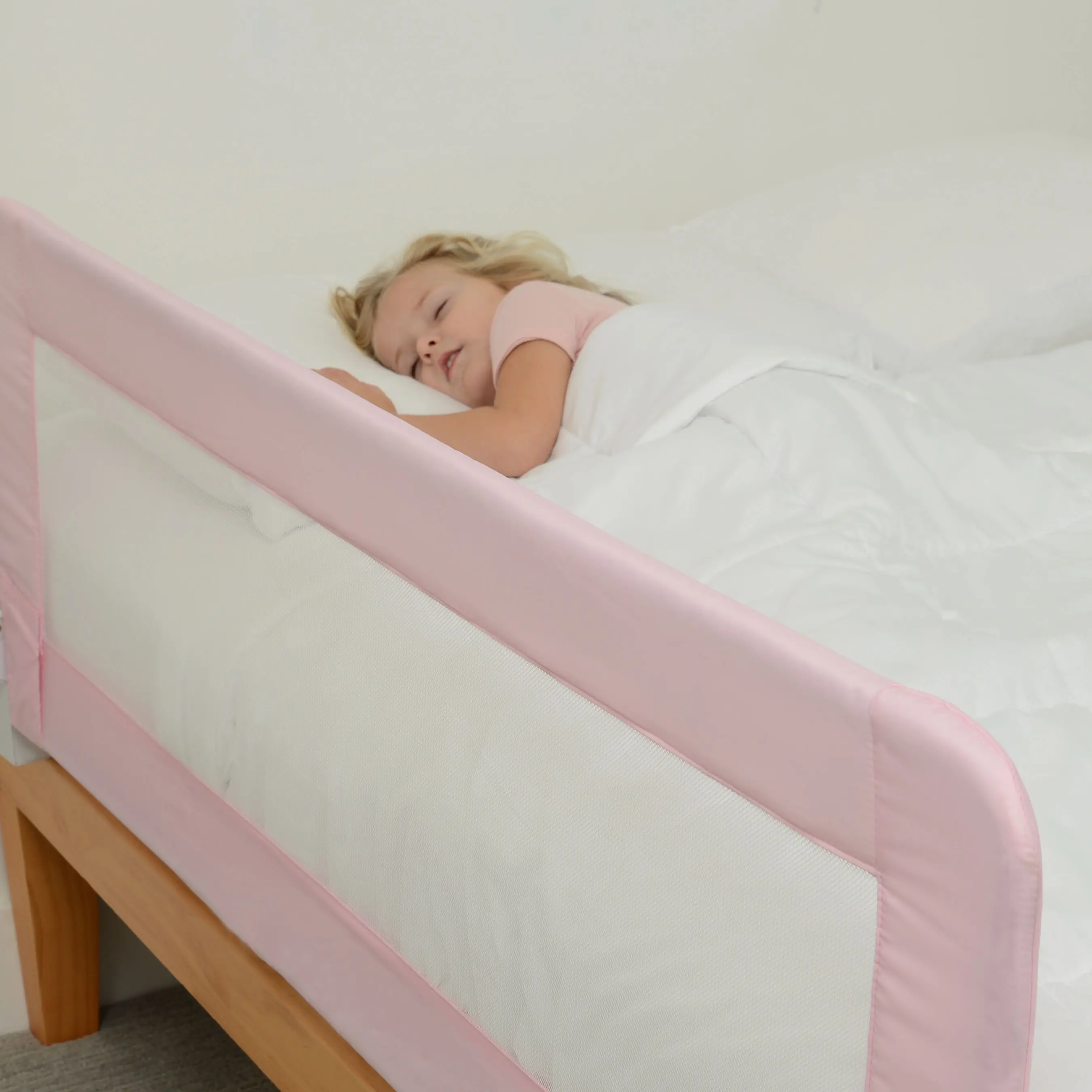 VCHD-DC05-04 Venice Child DreamCatcher Pink Toddler Bed Guard Rail-3
