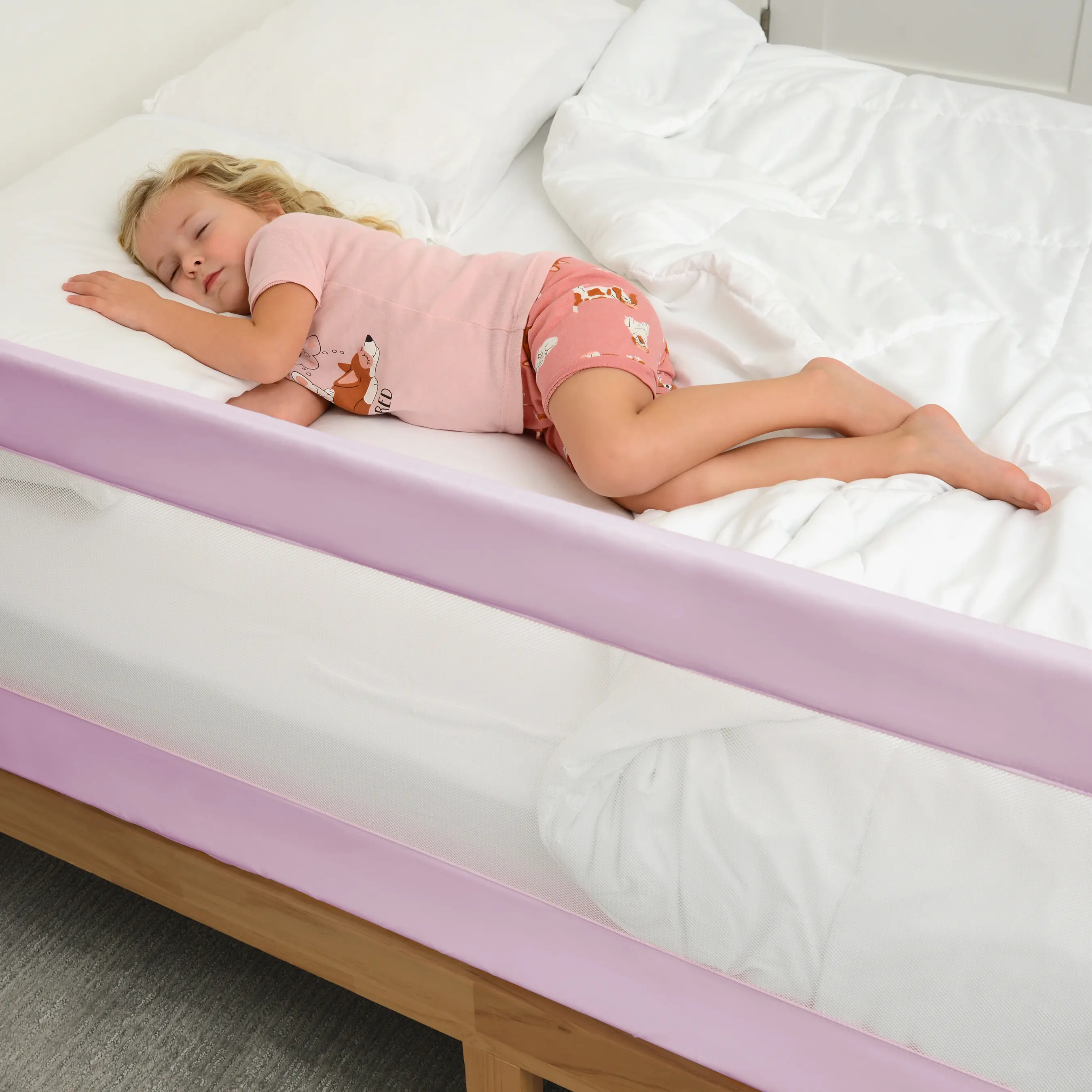 VCHD-DC06-04 Venice Child DreamCatcher Lilac Toddler Bed Guard Rail-2