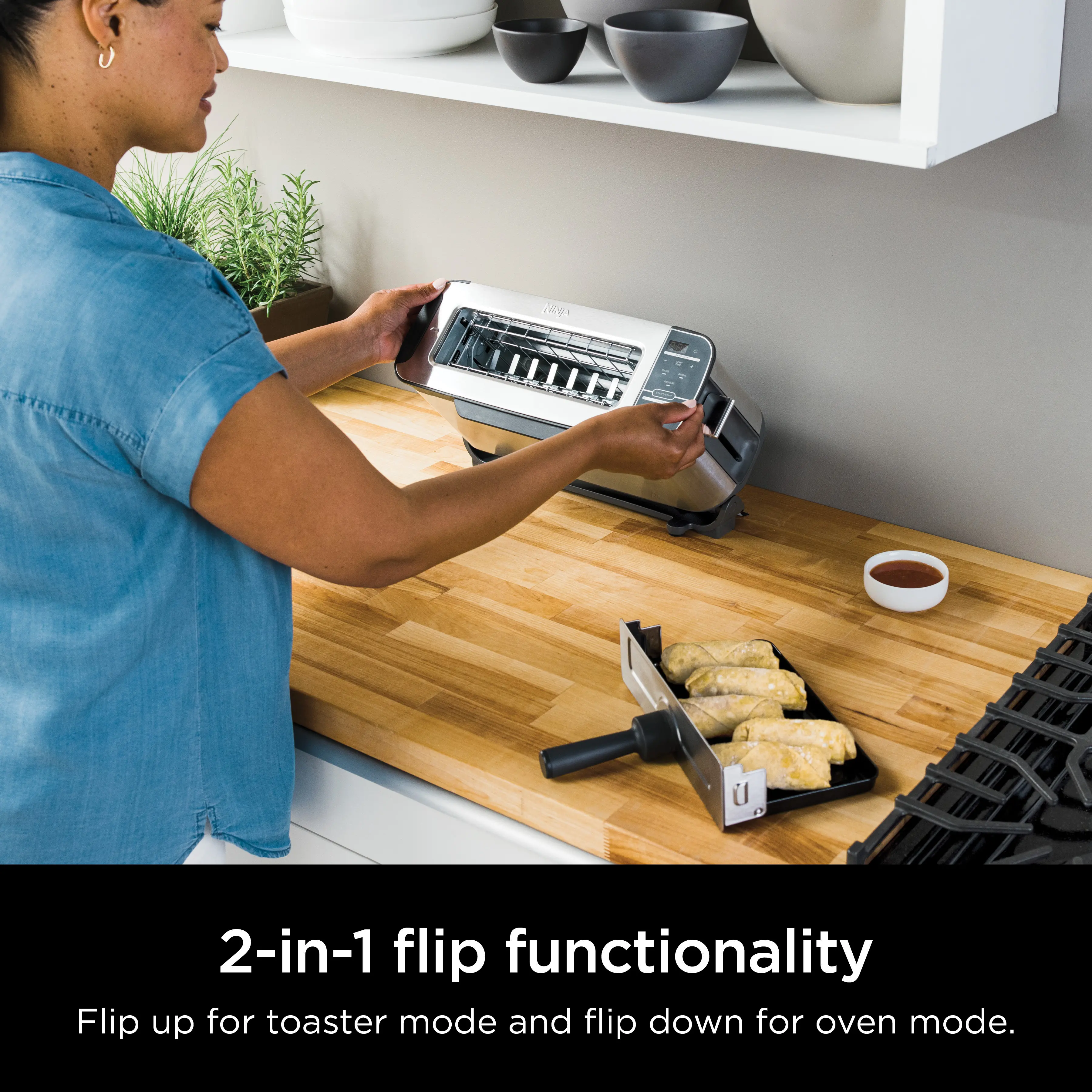 ST101 Ninja Foodi 2-in-1 Flip Toaster Oven-4