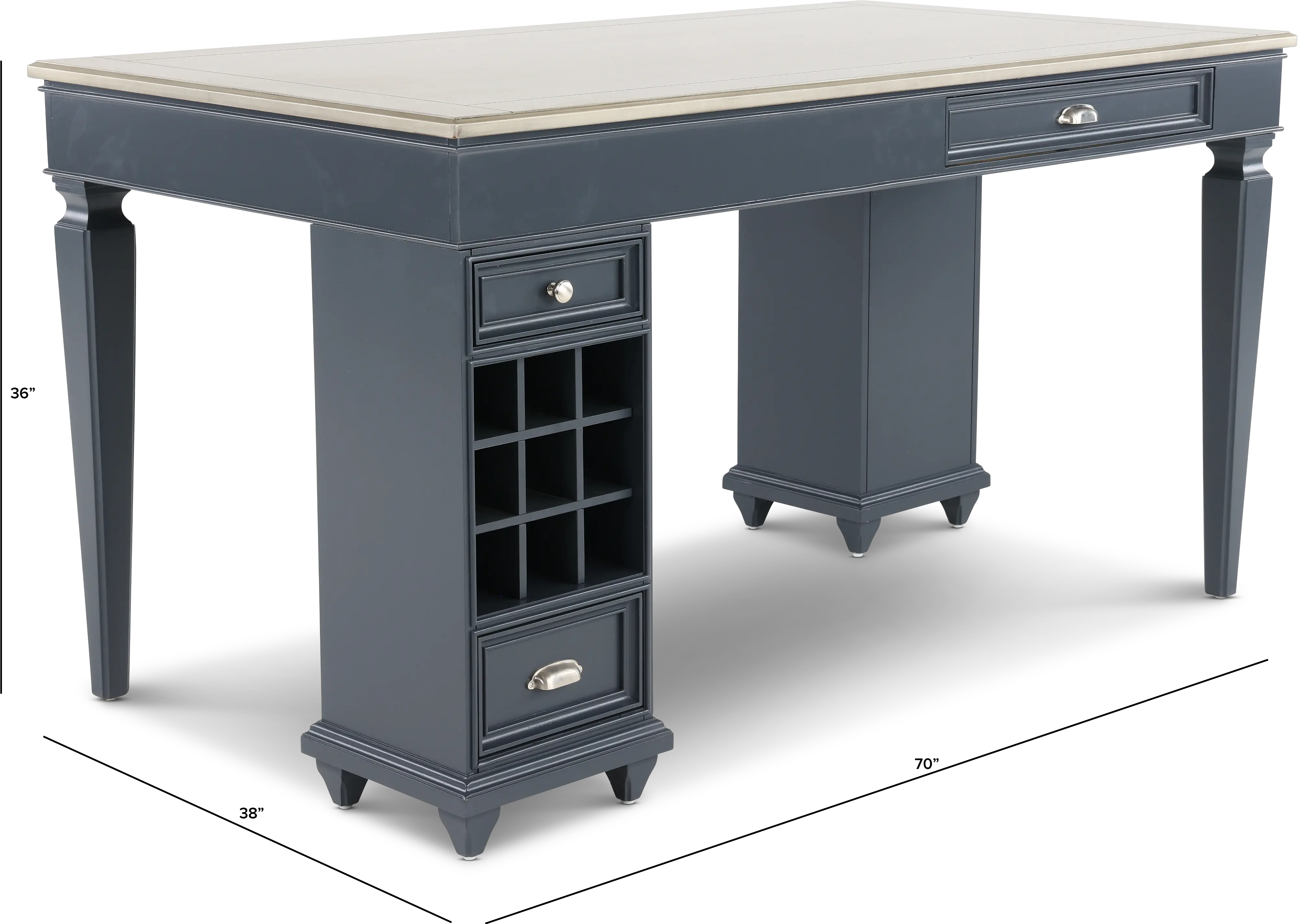 Vista Azul Graphite Gray Counter Height Dining Table-3
