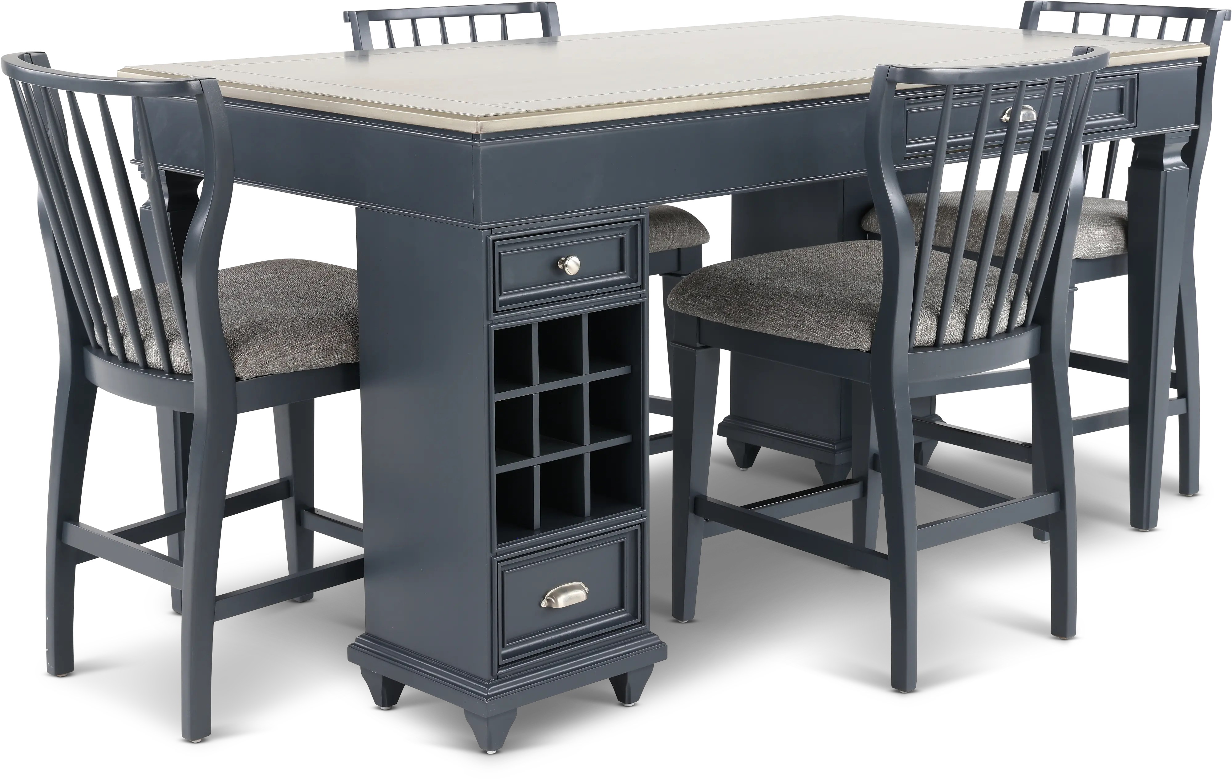 Vista Azul Graphite Gray 5 Piece Counter Height Dining Set-1
