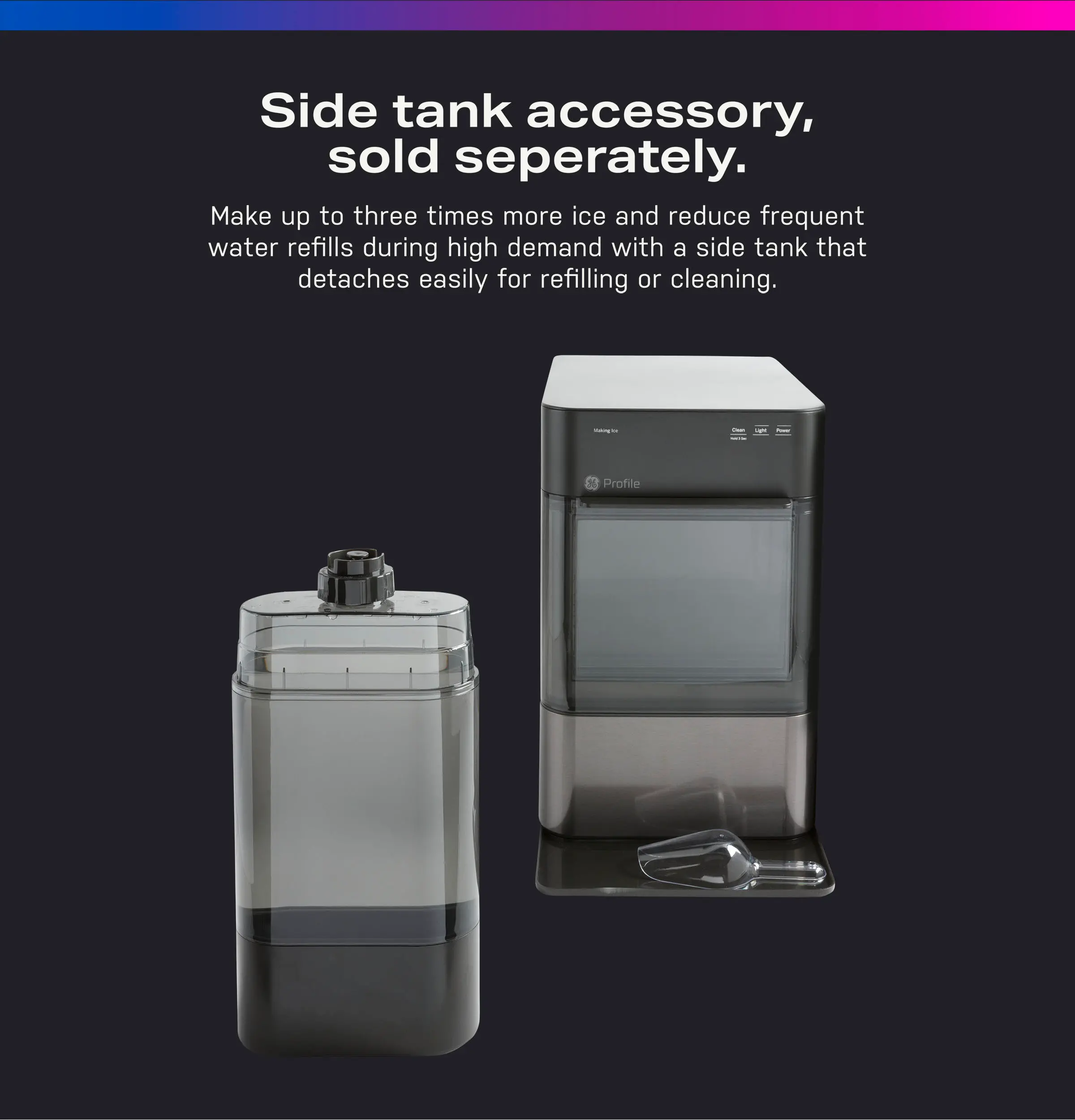 PIO23SCS GE Profile™ Opal™ 2.0 Nugget Ice Maker-2