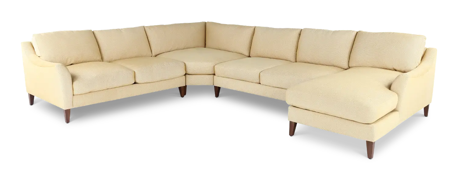 Design Lab Neils Yellow 4 Piece Sectional-1