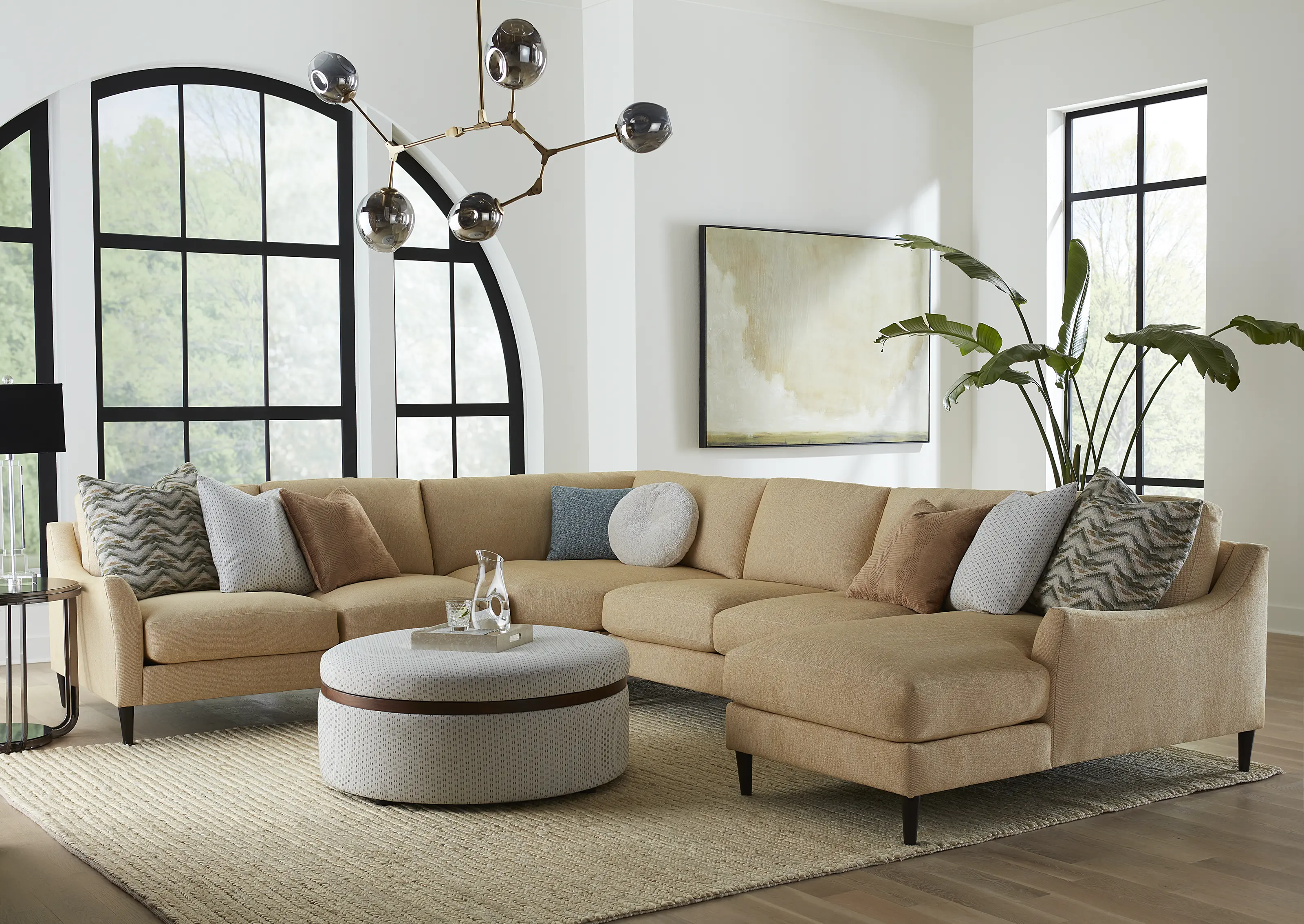 Design Lab Neils Yellow 4 Piece Sectional-2