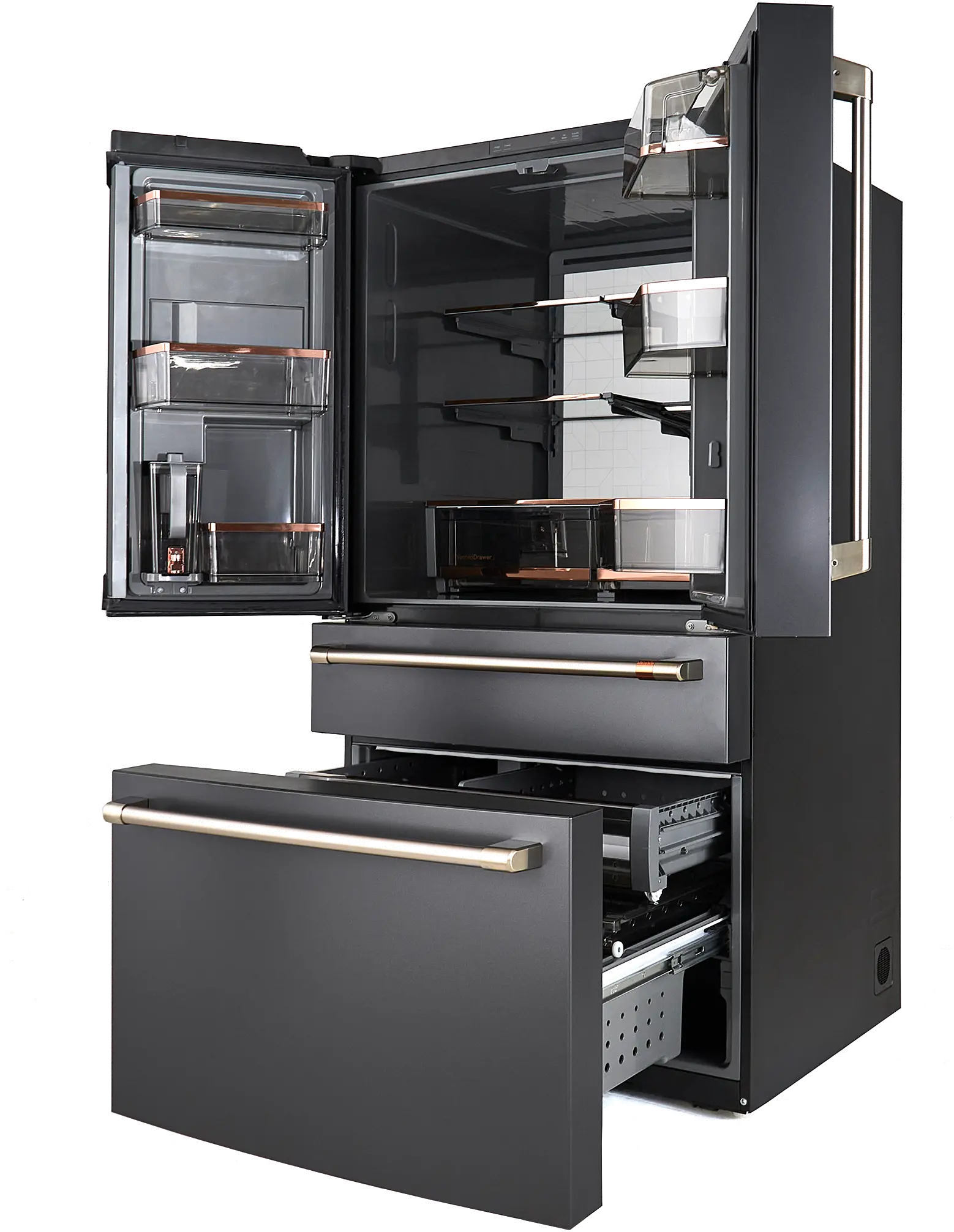 CGE29DP3TD1 Ge Cafe Smart 4-Door French Door Refrigerator - Matte Black-9