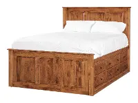 Shaker Brown Queen Storage Bed