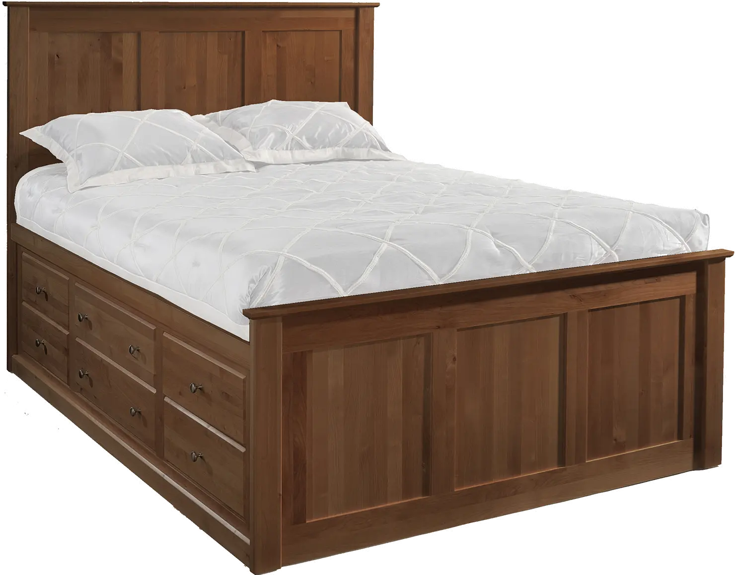 Shaker Brown King Storage Bed-1
