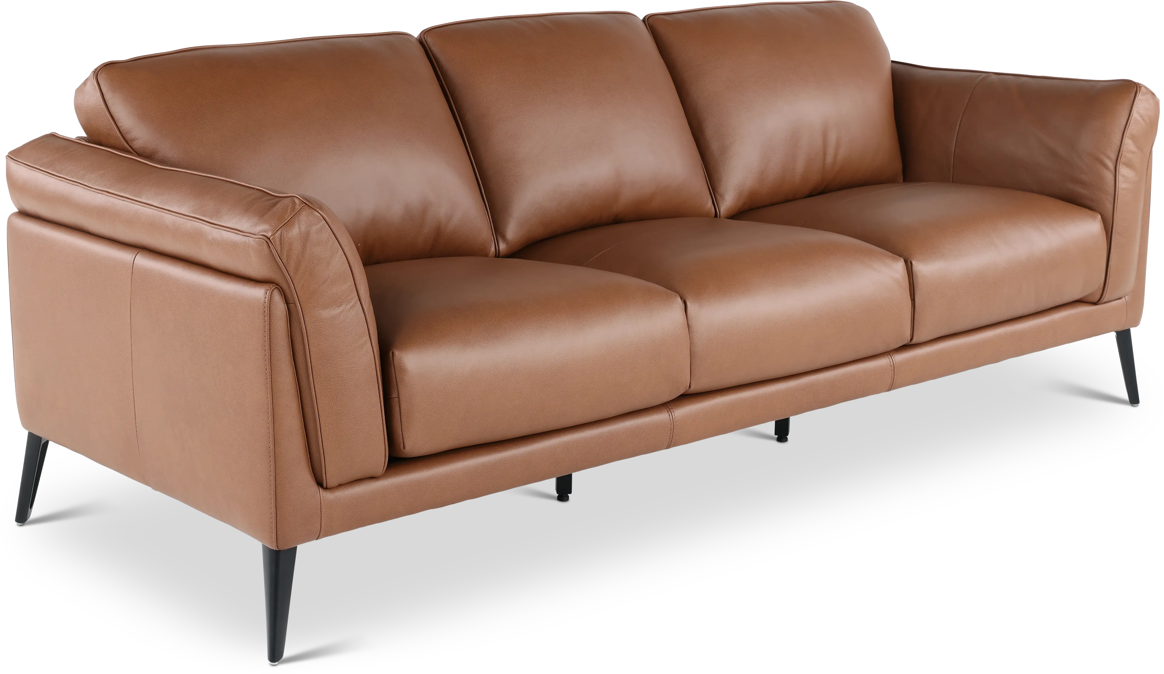 Paris Brown Leather Sofa-4