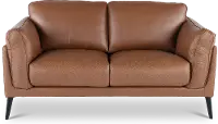 Paris Brown Leather Loveseat