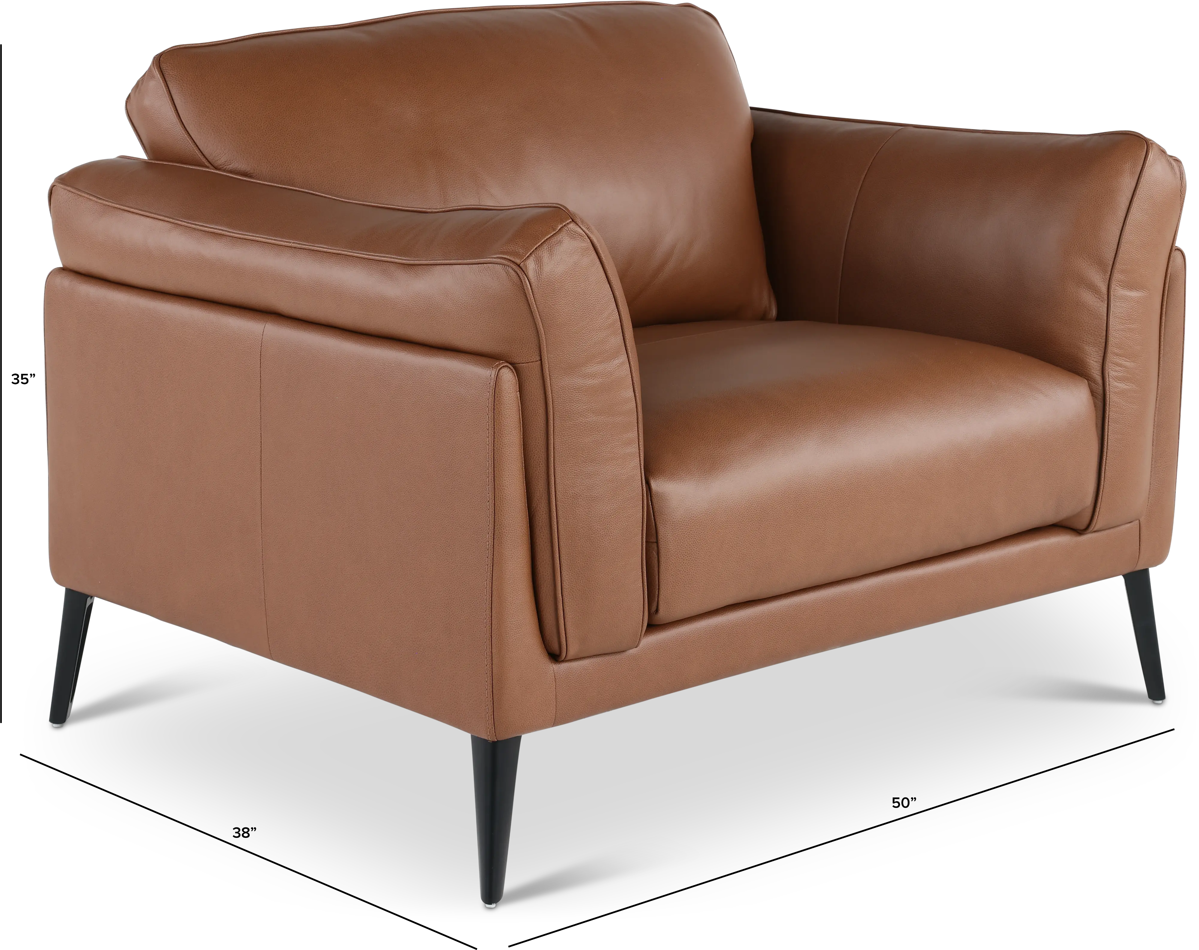 Paris Brown Leather Chair-3