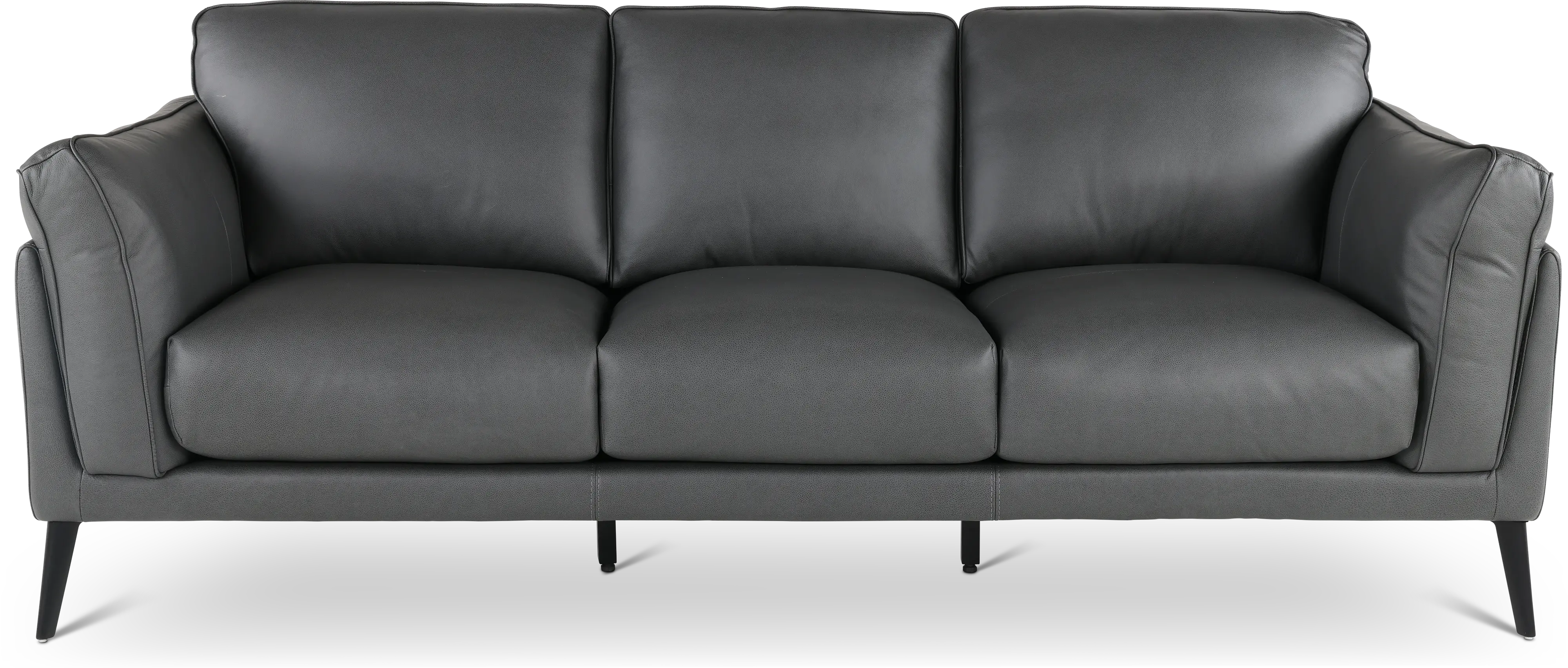 Paris Gray Leather Sofa-1