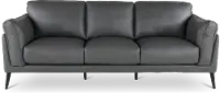 Paris Gray Leather Sofa