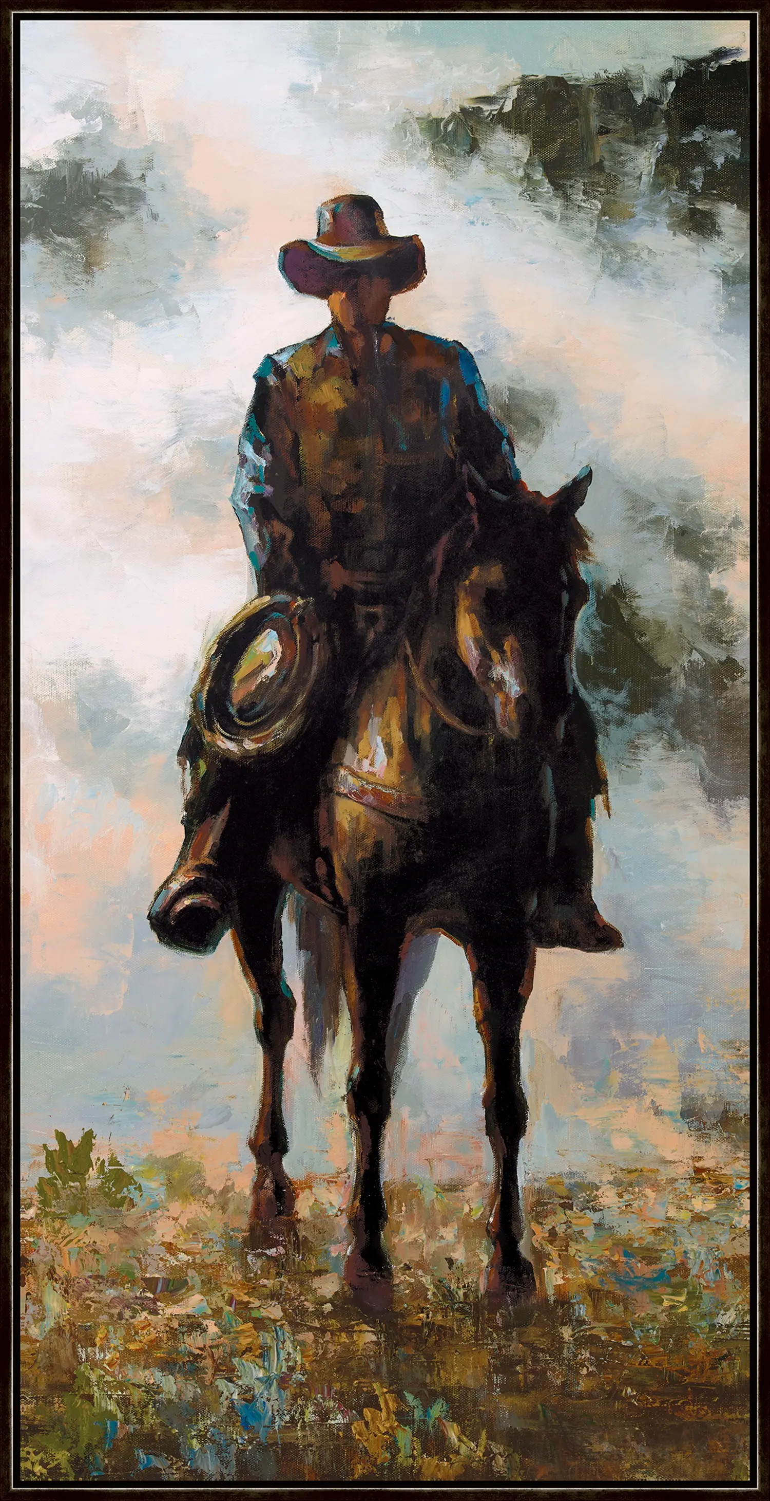 Tres Cowboy Framed Art-1