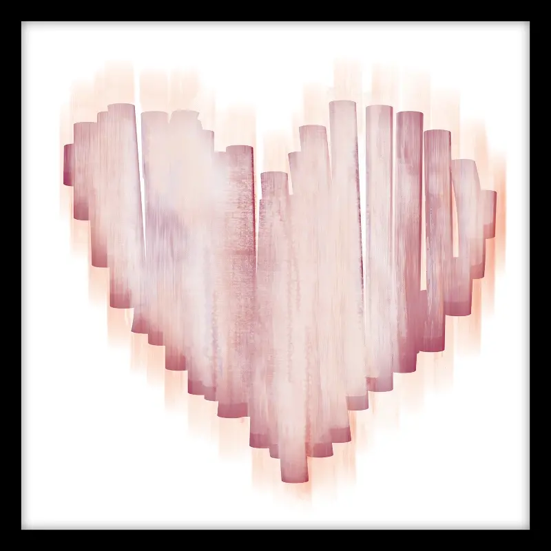 Pink Heart Framed Art