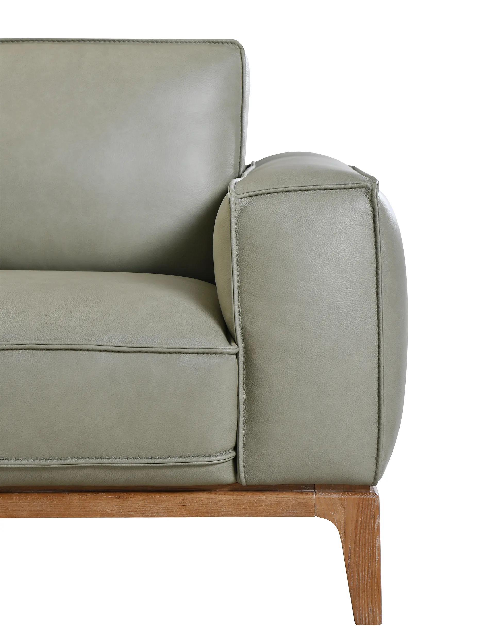 Texas Sage Green Leather 2 Piece Sectional-4