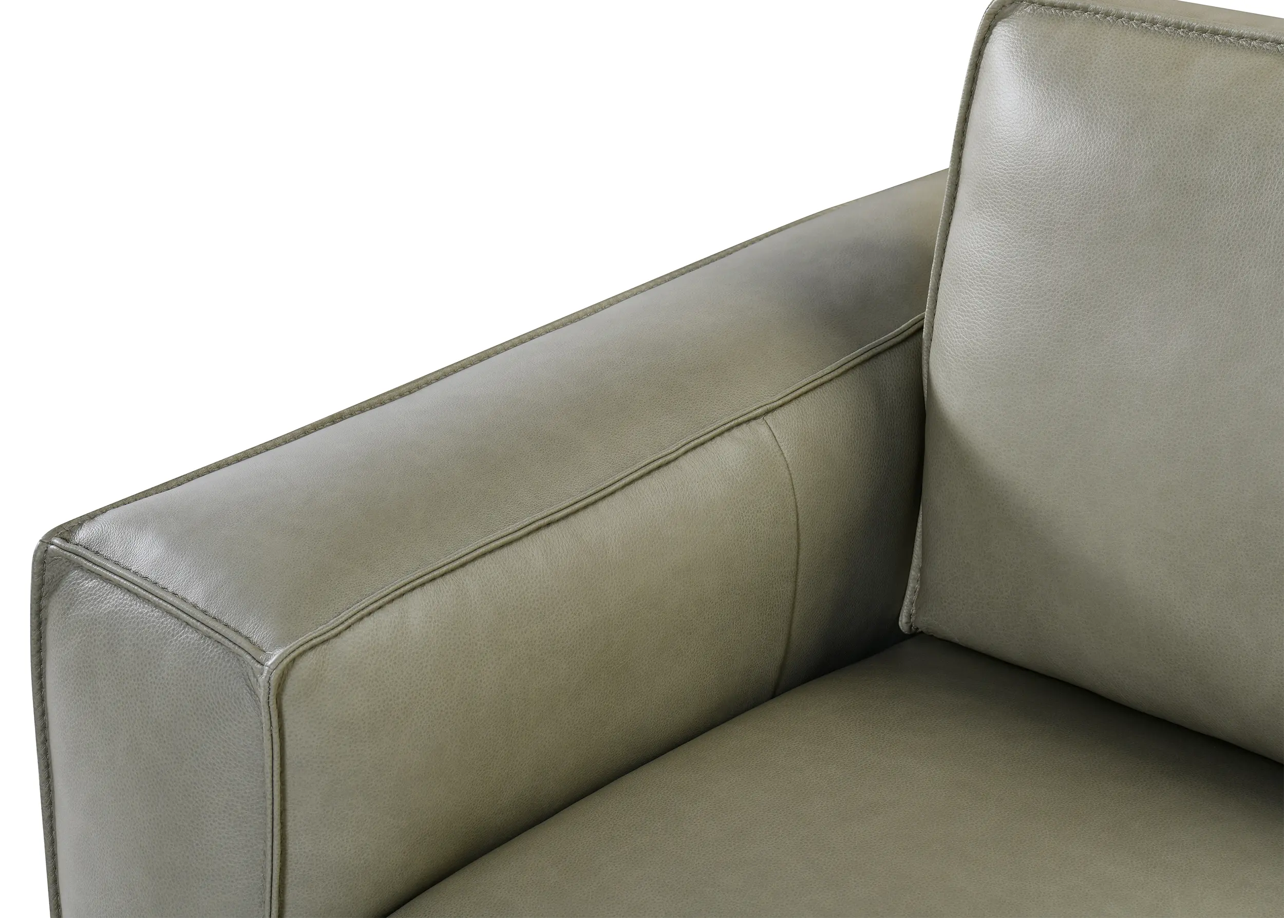 Texas Sage Green Leather 2 Piece Sectional-6