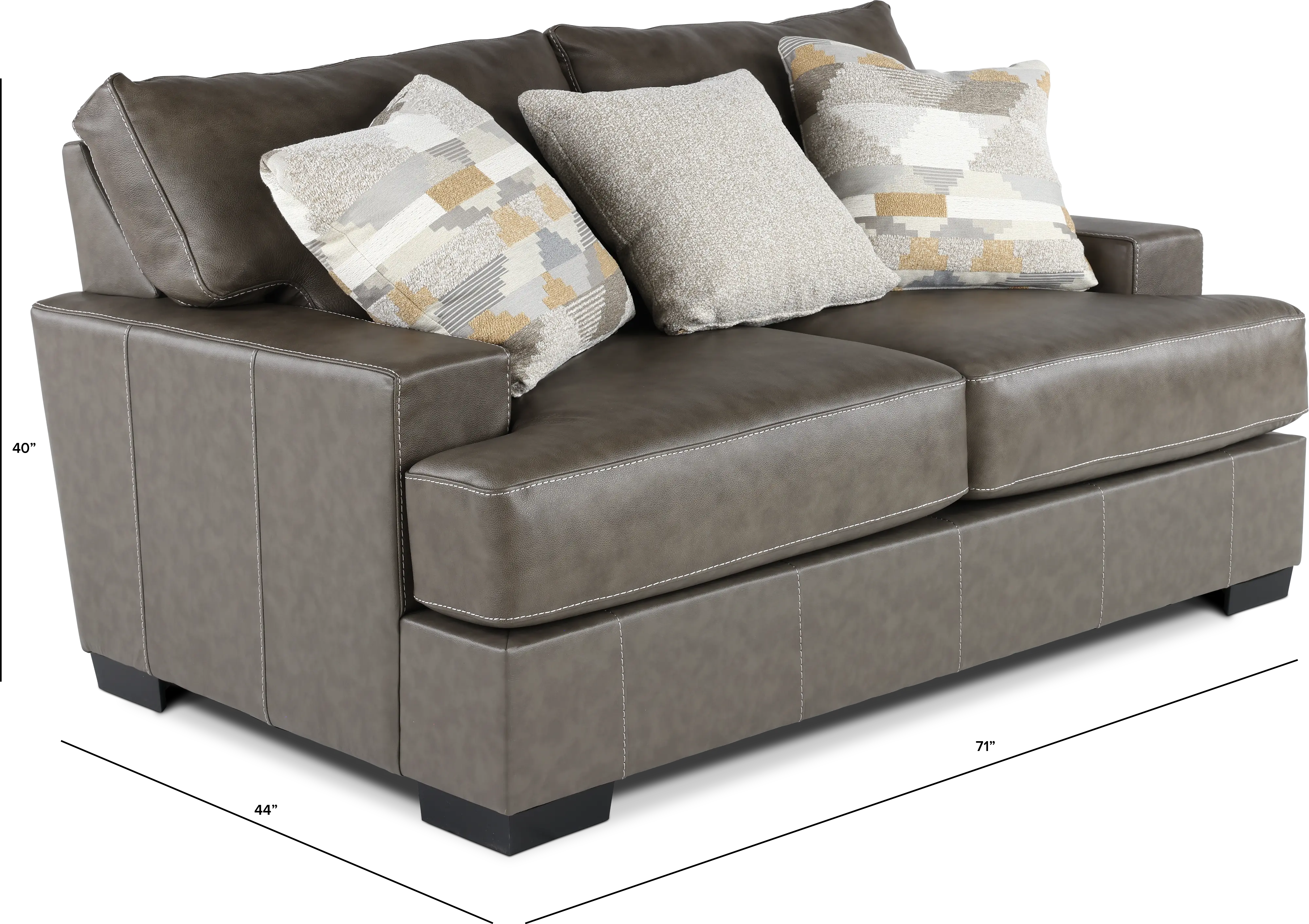 DODGE/WINNERGREY/LOVE Dodge Gray Loveseat-3