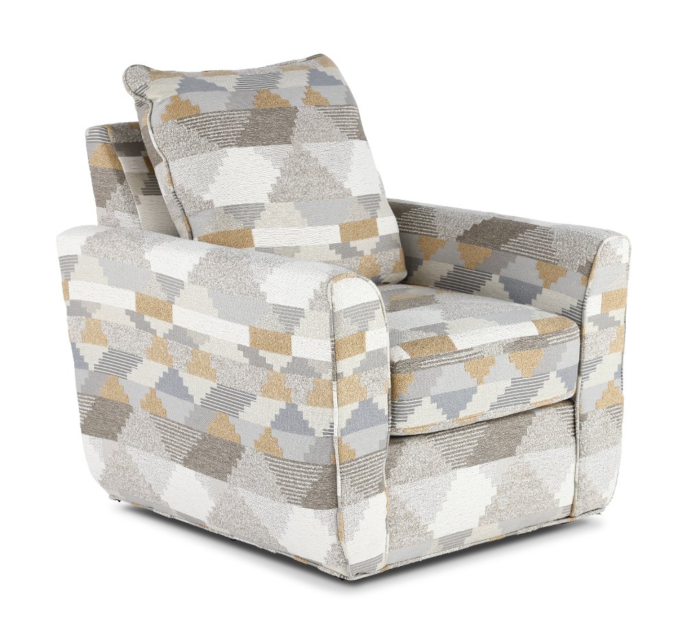 Dodge Gray Pattern Swivel Chair