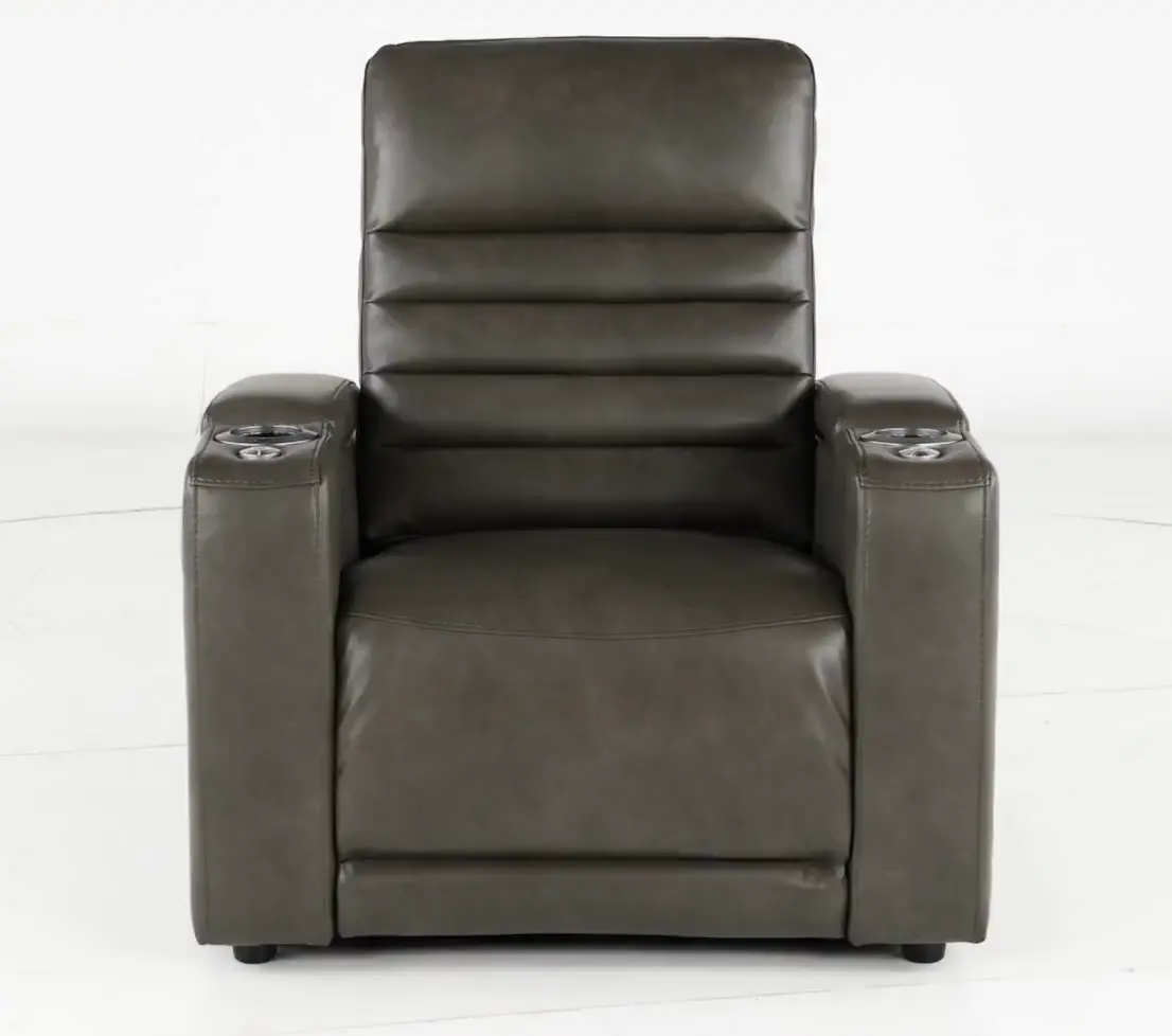 Copley Slate Gray Power Recliner with Power Headrest-5
