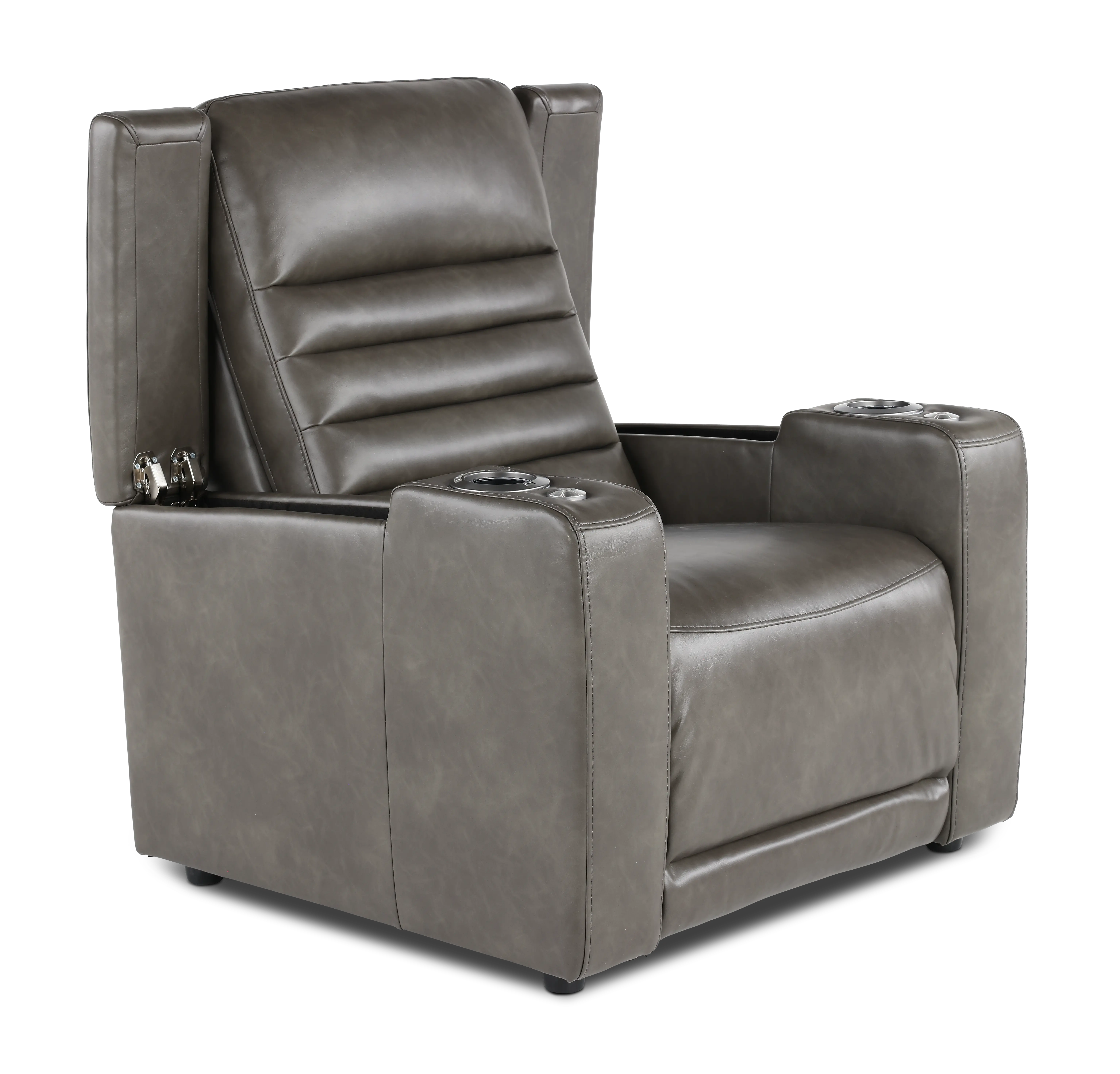 Copley Slate Gray Power Recliner with Power Headrest-7
