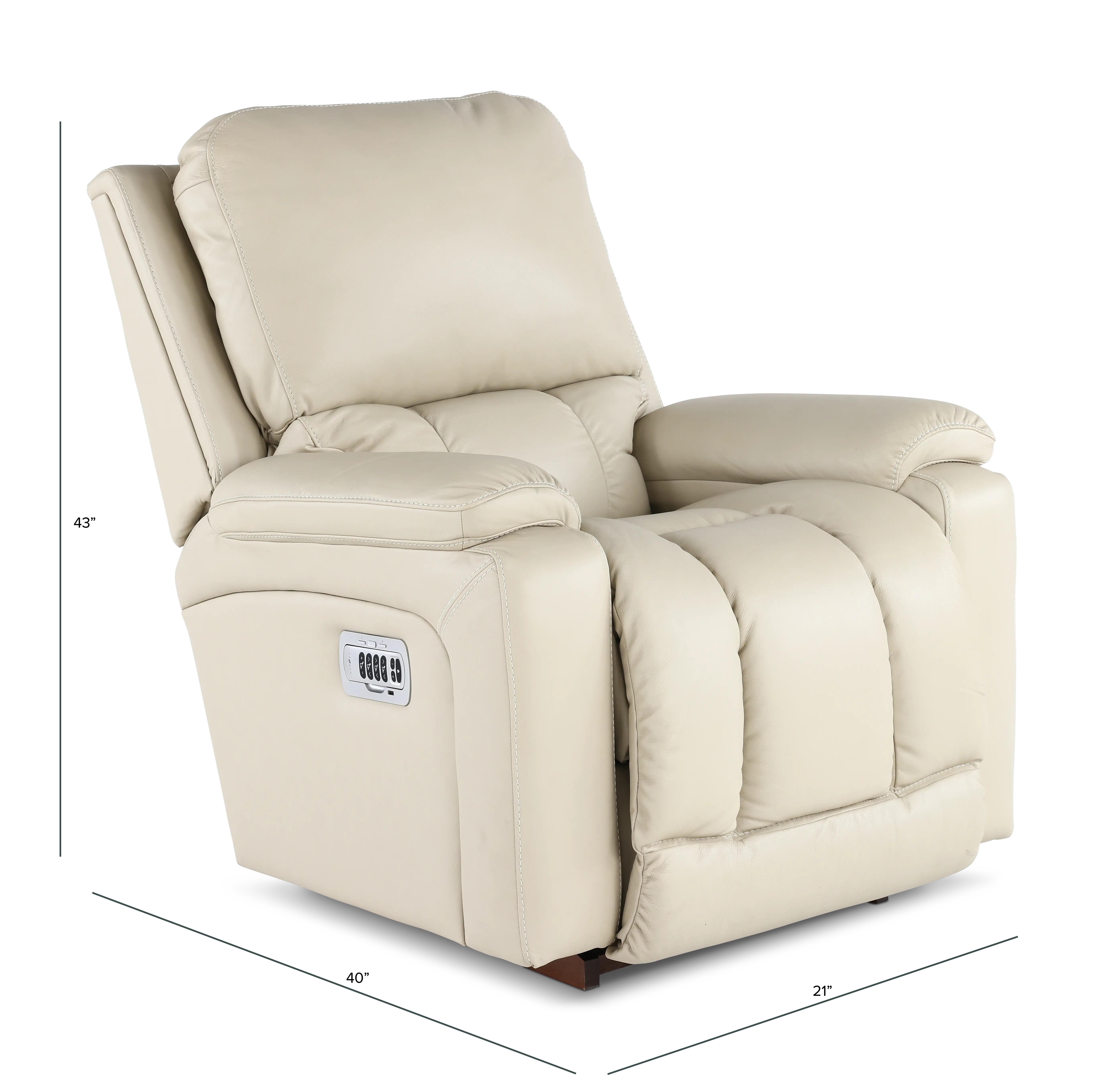 10X-530-RW/LB193032 Greyson Ice Power Rocker Recliner with Headrest and Lumbar-3