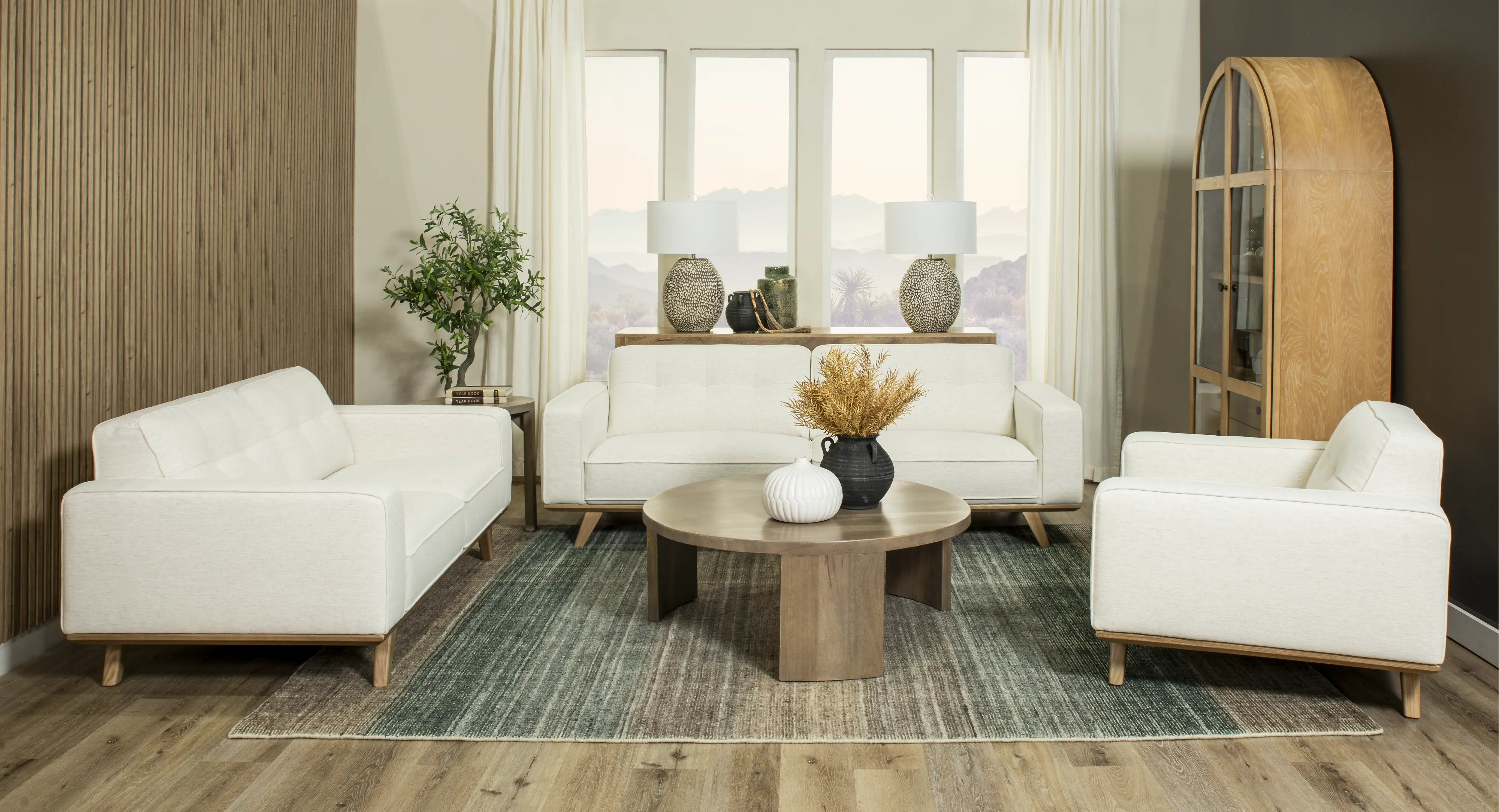 Nomad White Chair with Crypton Home Fabric-2