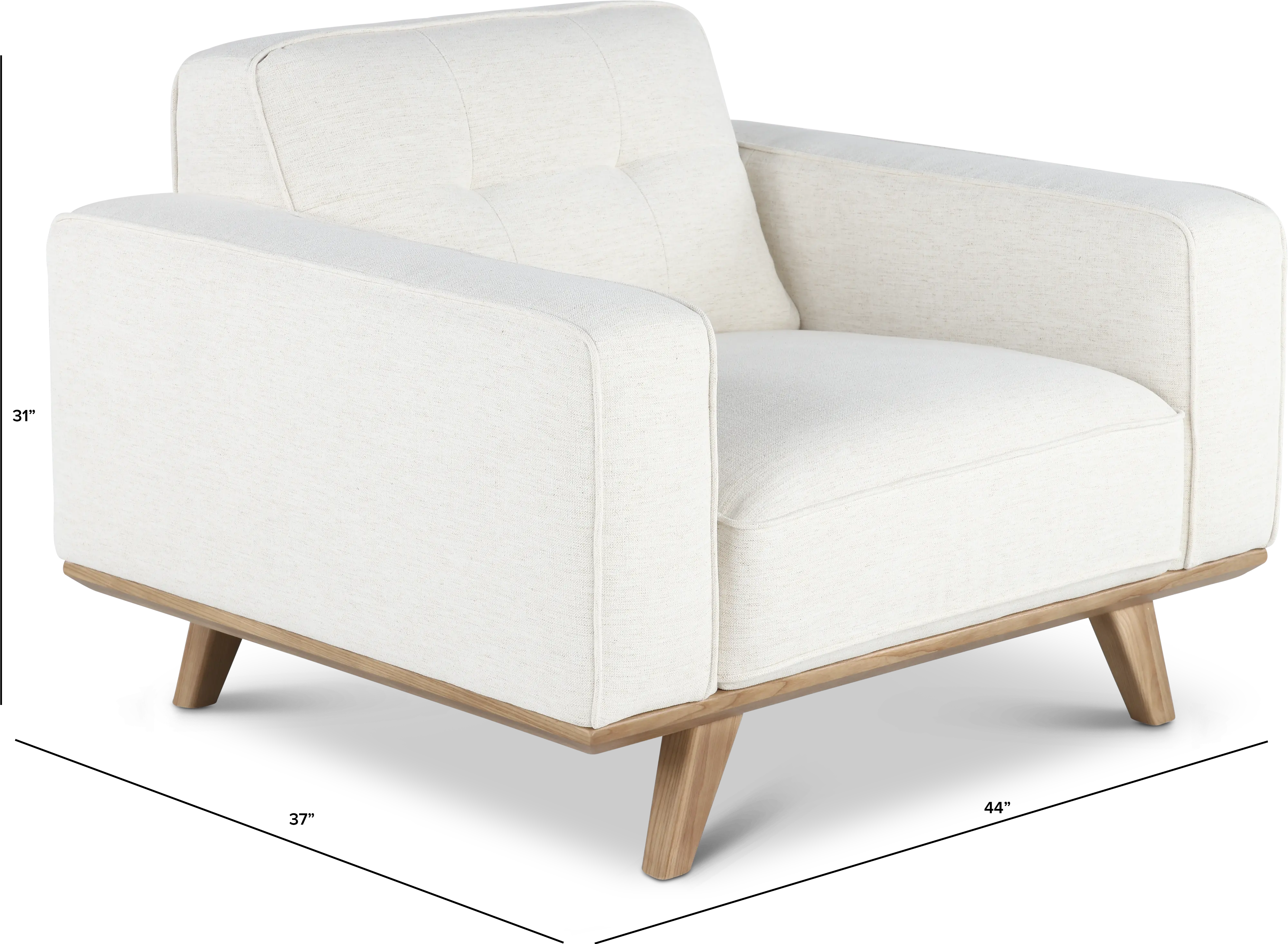 Nomad White Chair with Crypton Home Fabric-3