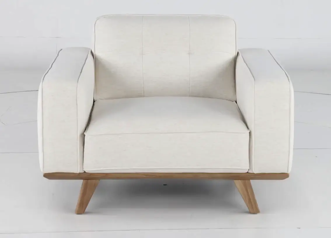 Nomad White Chair with Crypton Home Fabric-5