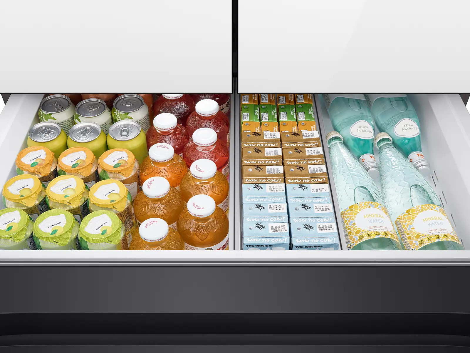 Samsung Bespoke 23 cu ft 4 Door French Door Refrigerator - Counter Depth White Glass-10