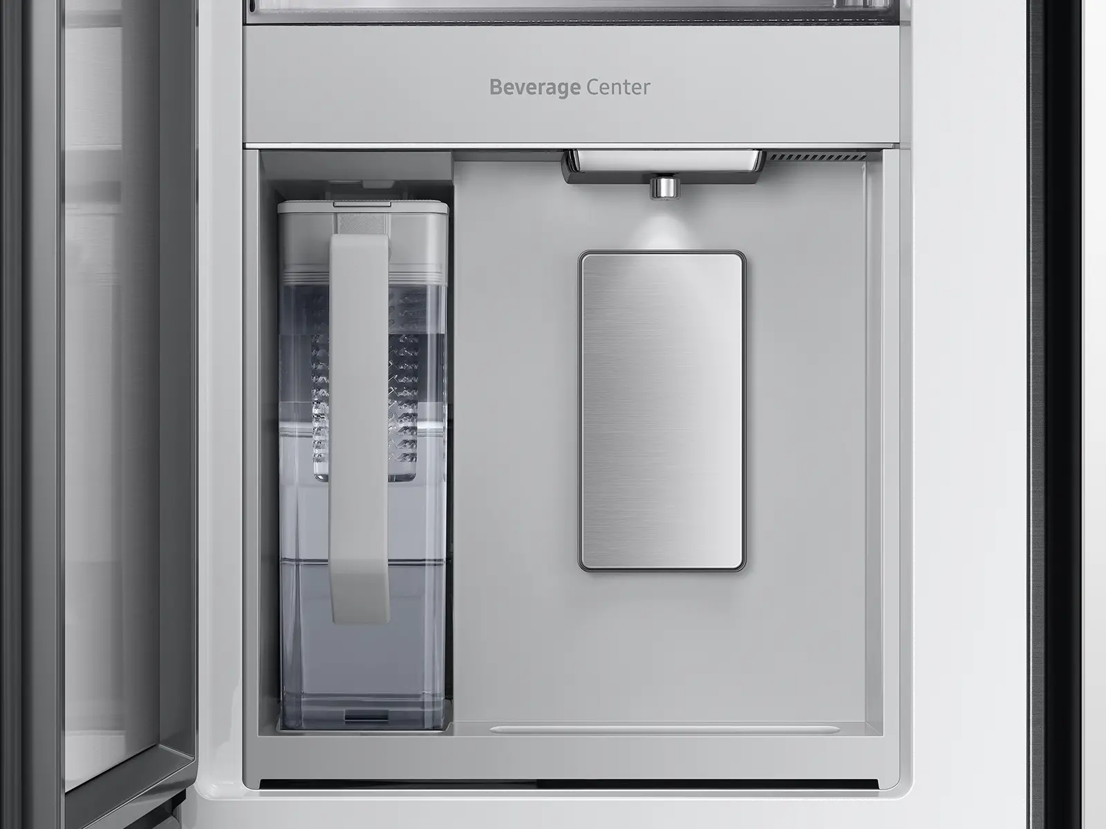 Samsung Bespoke 23 cu ft 4 Door French Door Refrigerator - Counter Depth White Glass-2