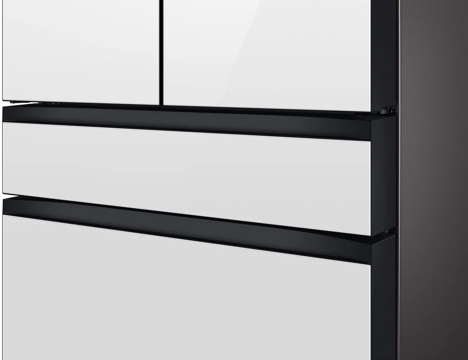 Samsung Bespoke 23 cu ft 4 Door French Door Refrigerator - Counter Depth White Glass-7