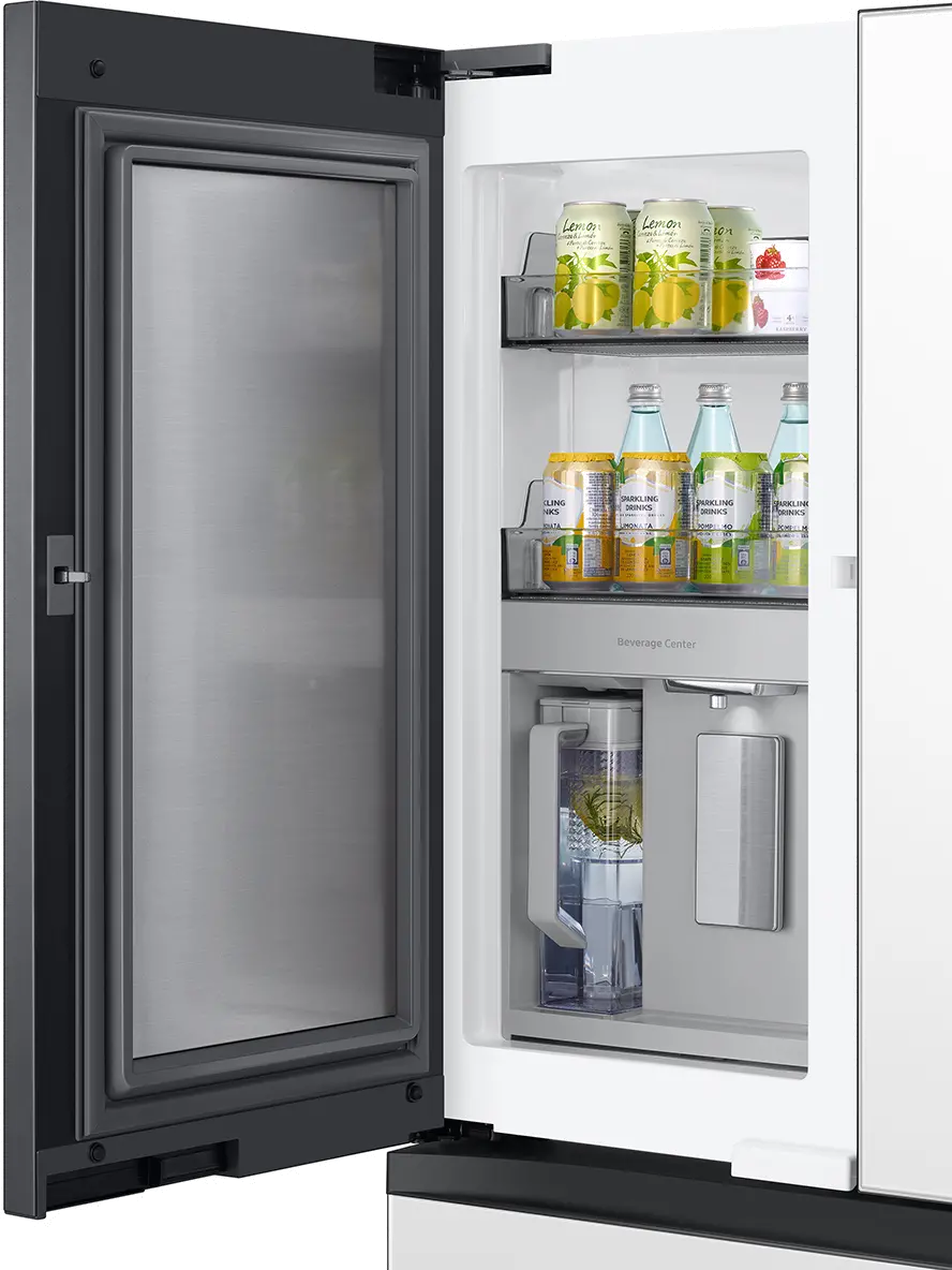 Samsung Bespoke 23 cu ft 4 Door French Door Refrigerator - Counter Depth White Glass-8