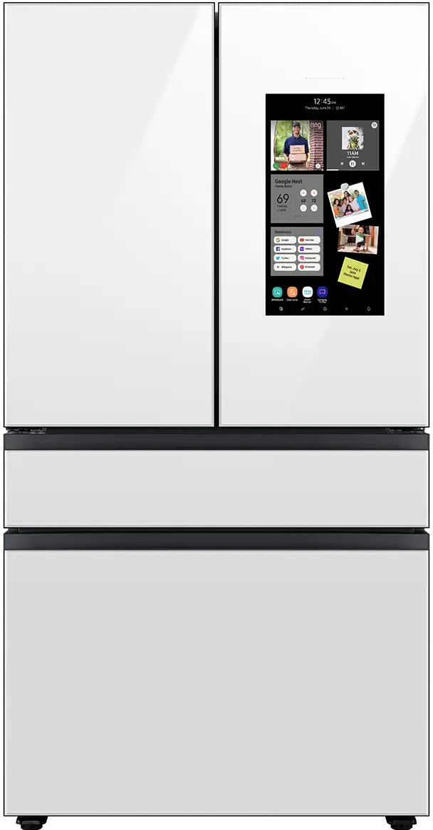 Samsung Bespoke 29 cu ft 4 Door Refrigerator - White Glass-2
