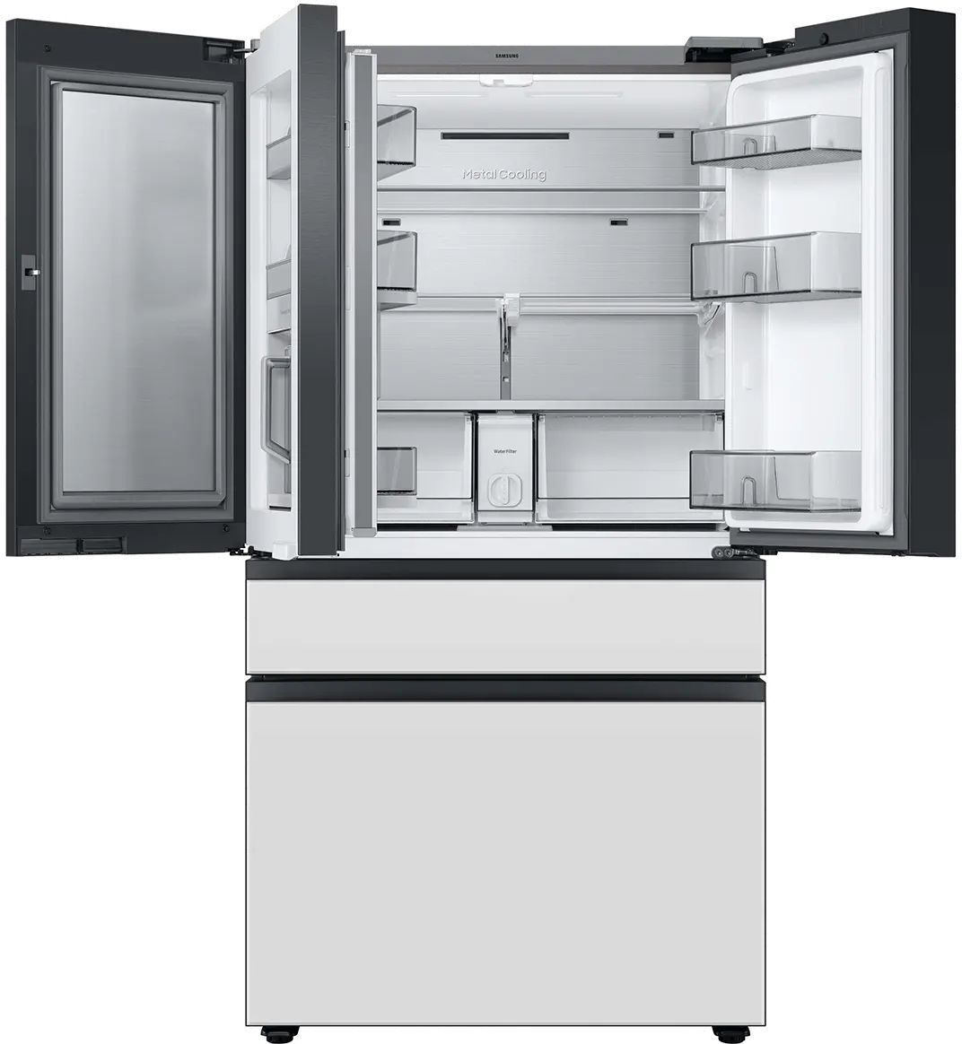 Samsung Bespoke 29 cu ft 4 Door Refrigerator - White Glass-6
