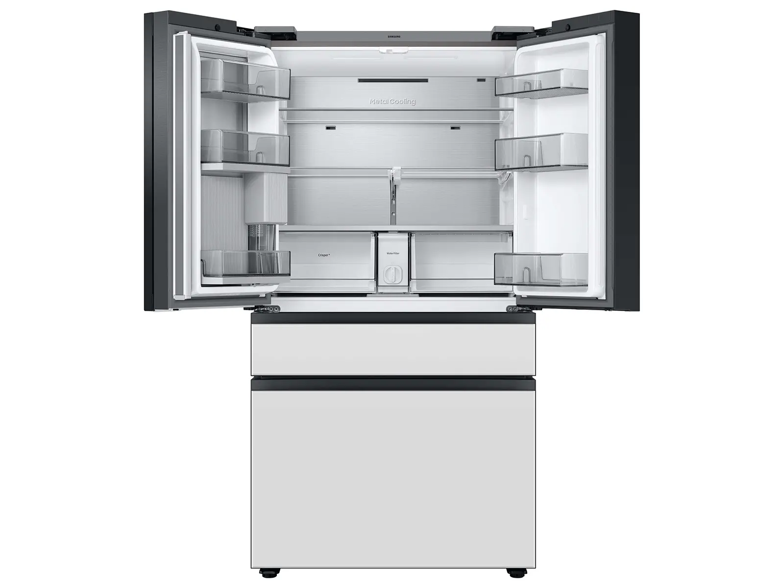 Samsung Bespoke 29 cu ft 4 Door Refrigerator - White Glass-8