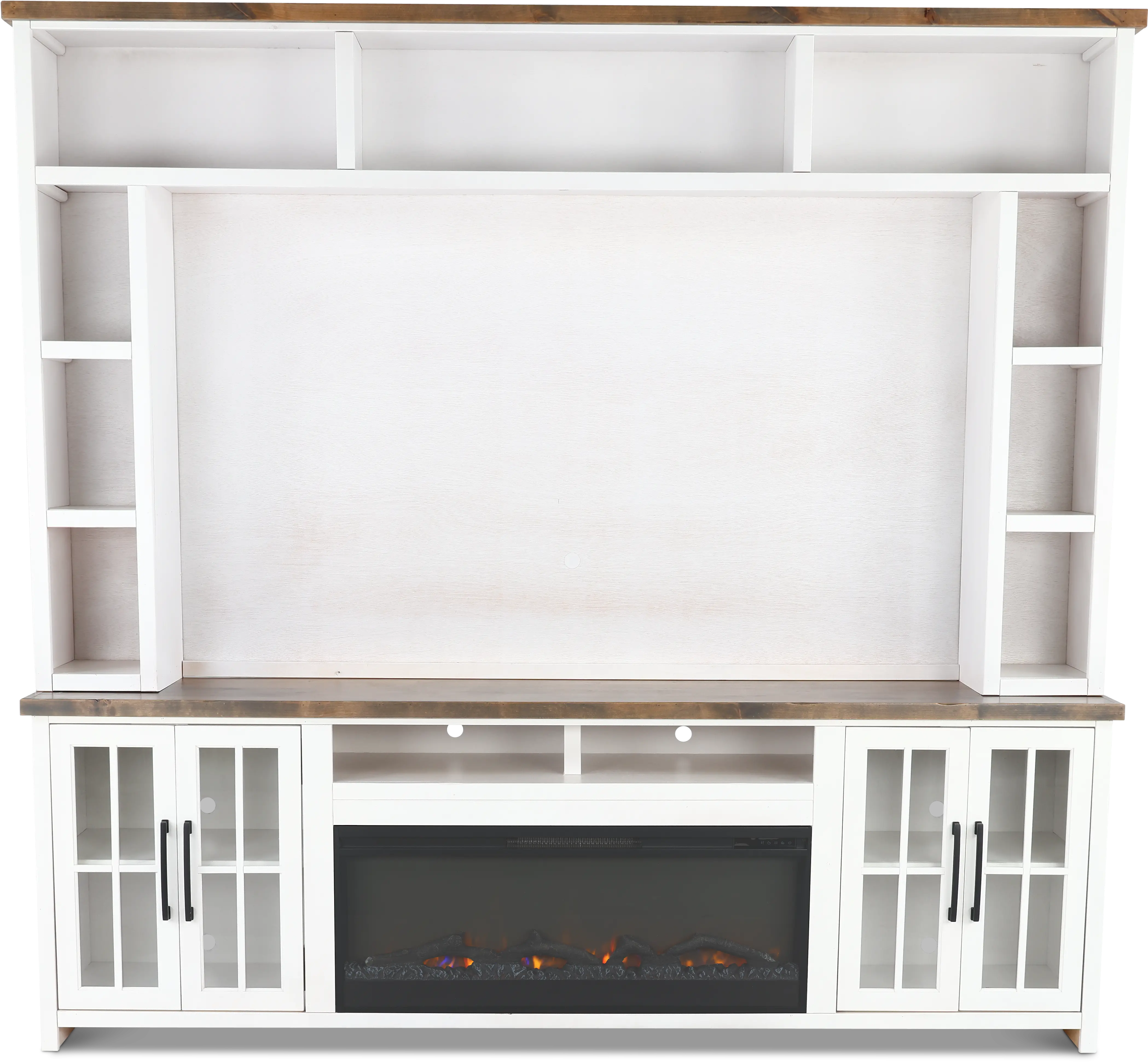 Hampton White Fireplace Entertainment Center-1