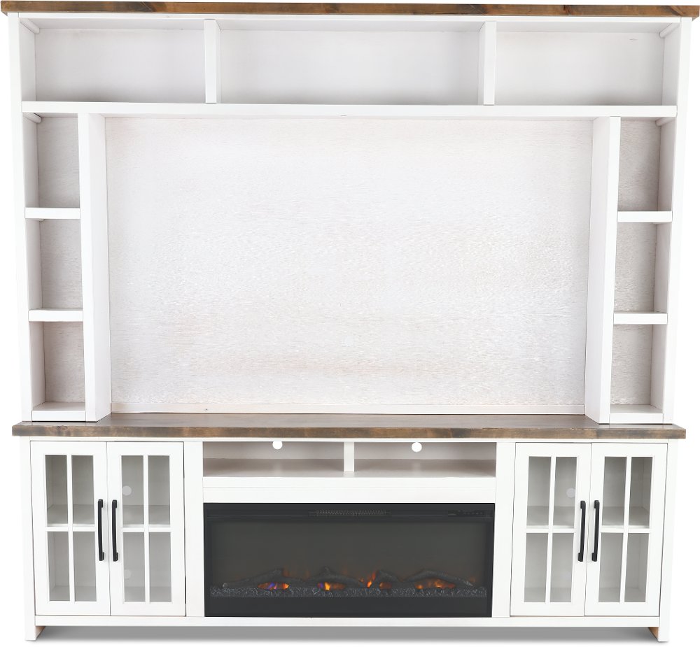 Hampton White Fireplace Entertainment Center