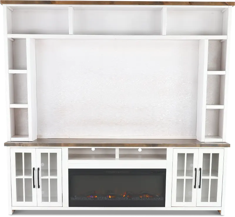 Hampton White Fireplace Entertainment Center