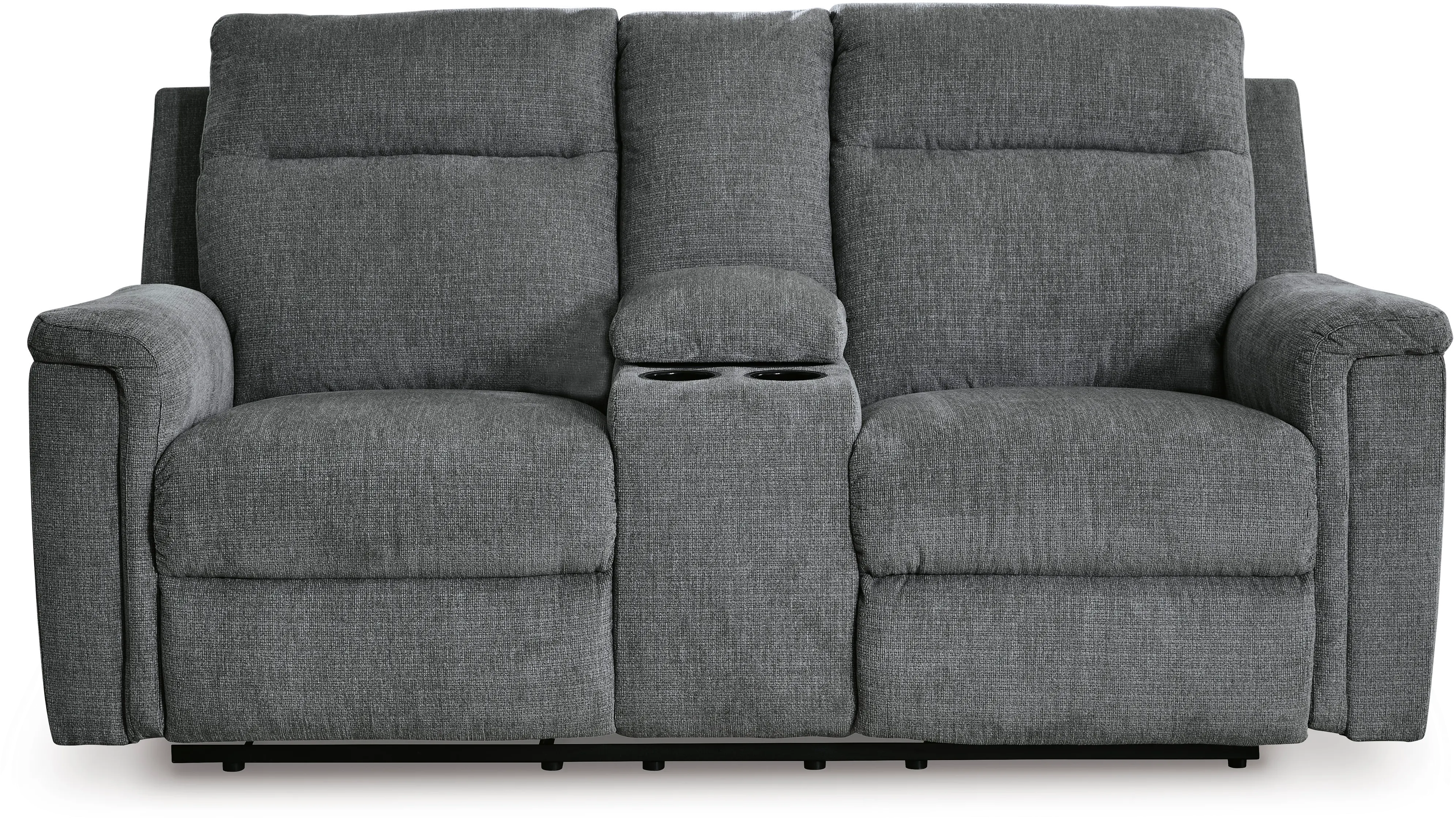 Barnsana Dark Gray Power Reclining Loveseat-1