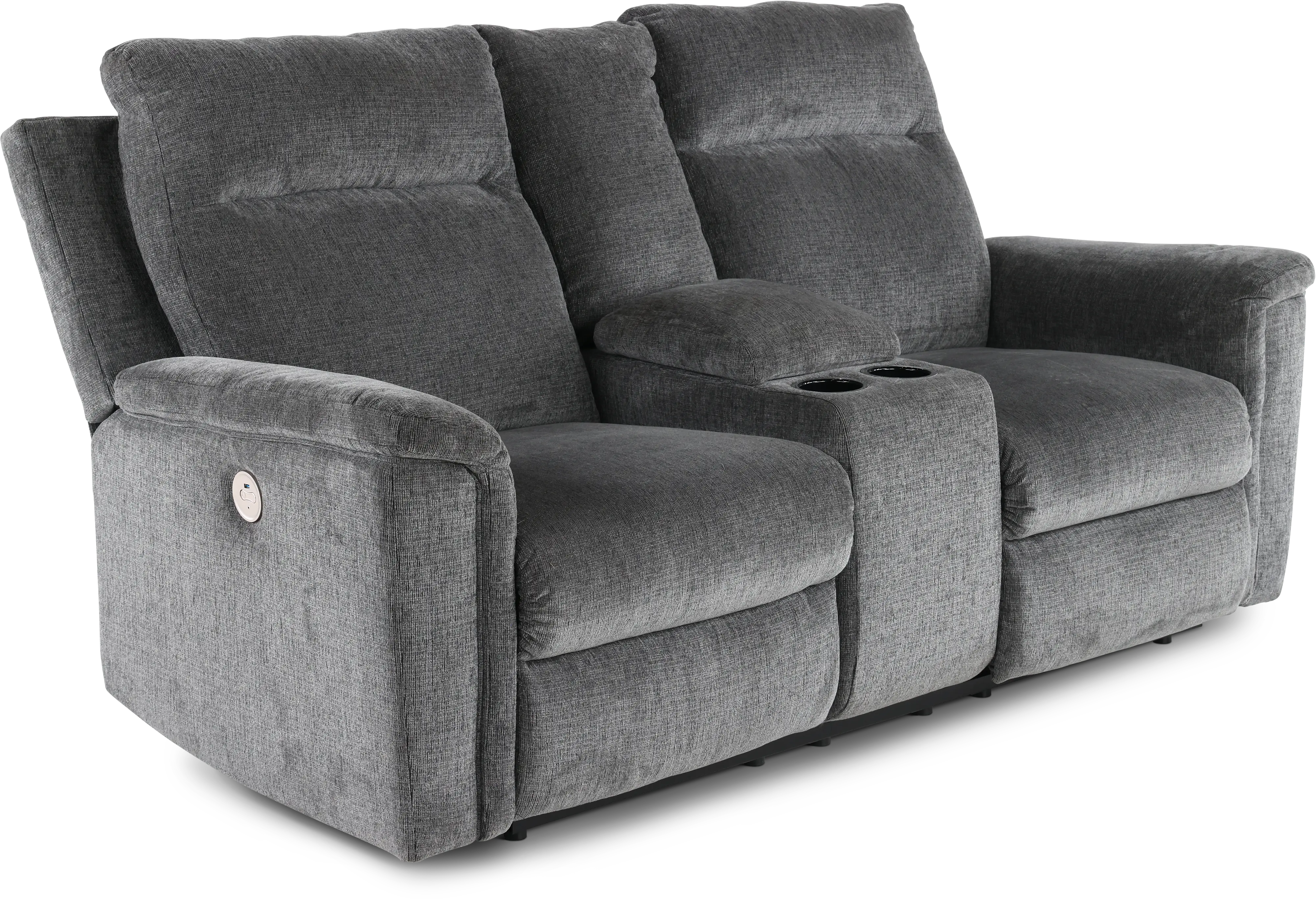 Barnsana Dark Gray Power Reclining Loveseat-4