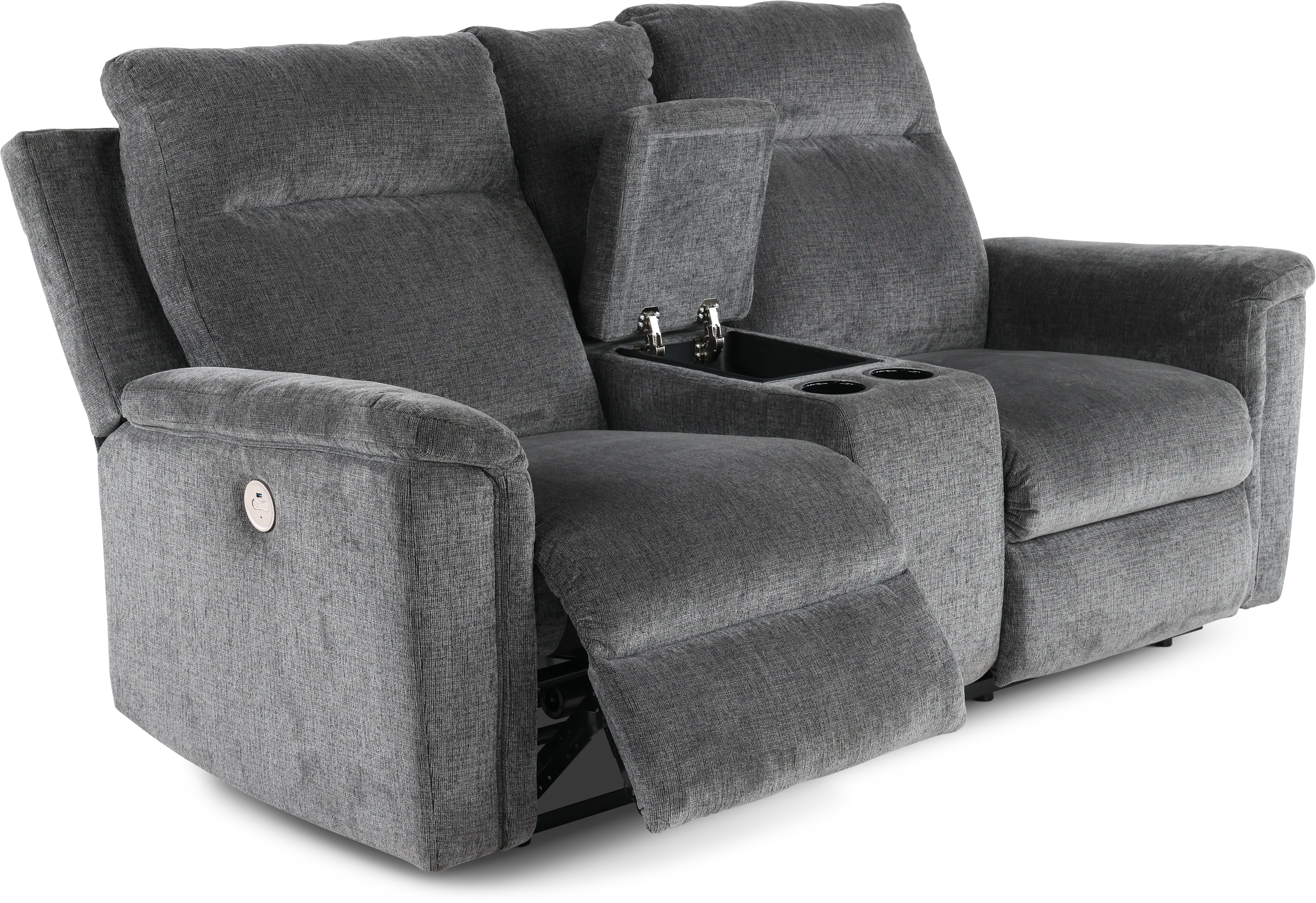 Barnsana Dark Gray Power Reclining Loveseat-6